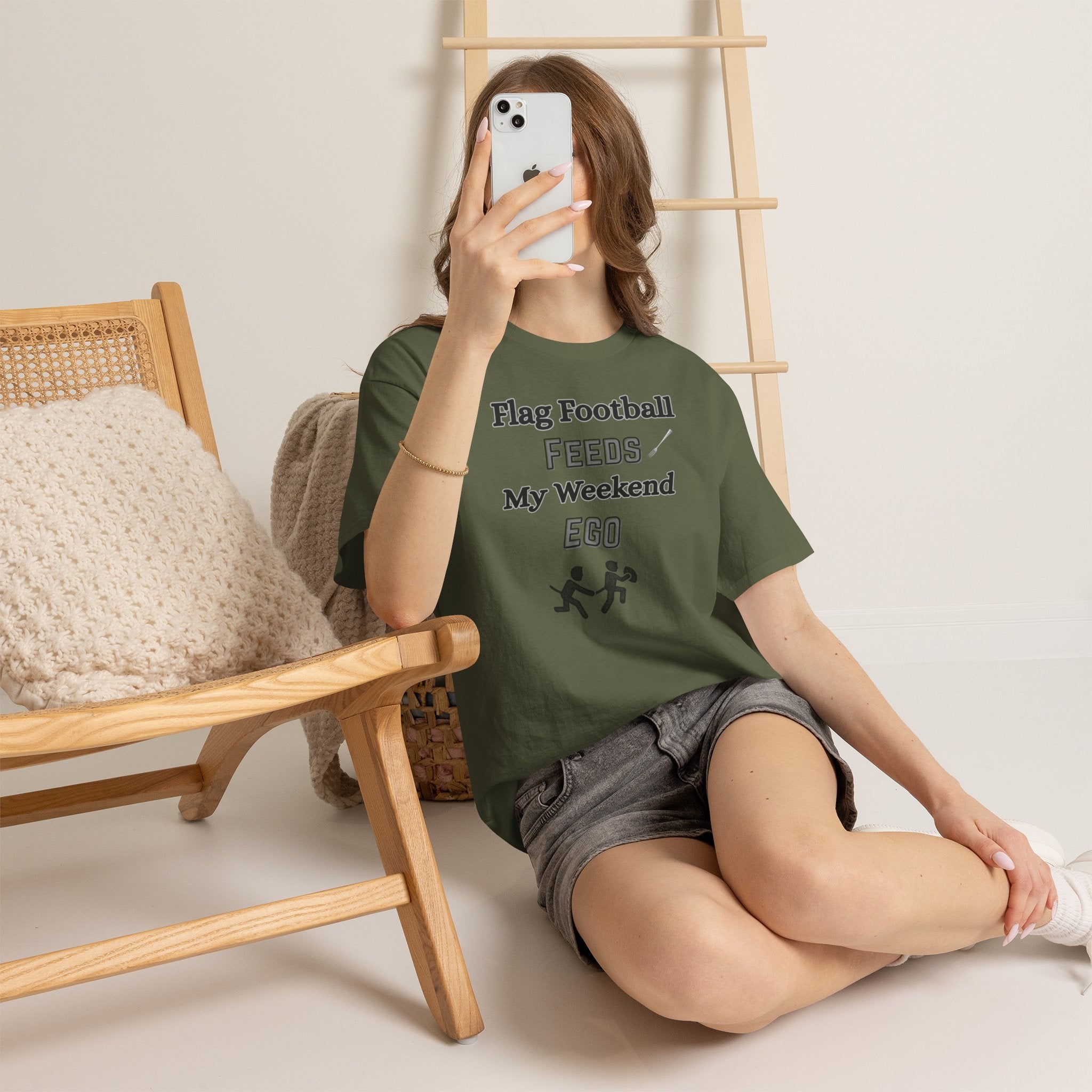 Flag Football Feeds My Weekend Ego Tee