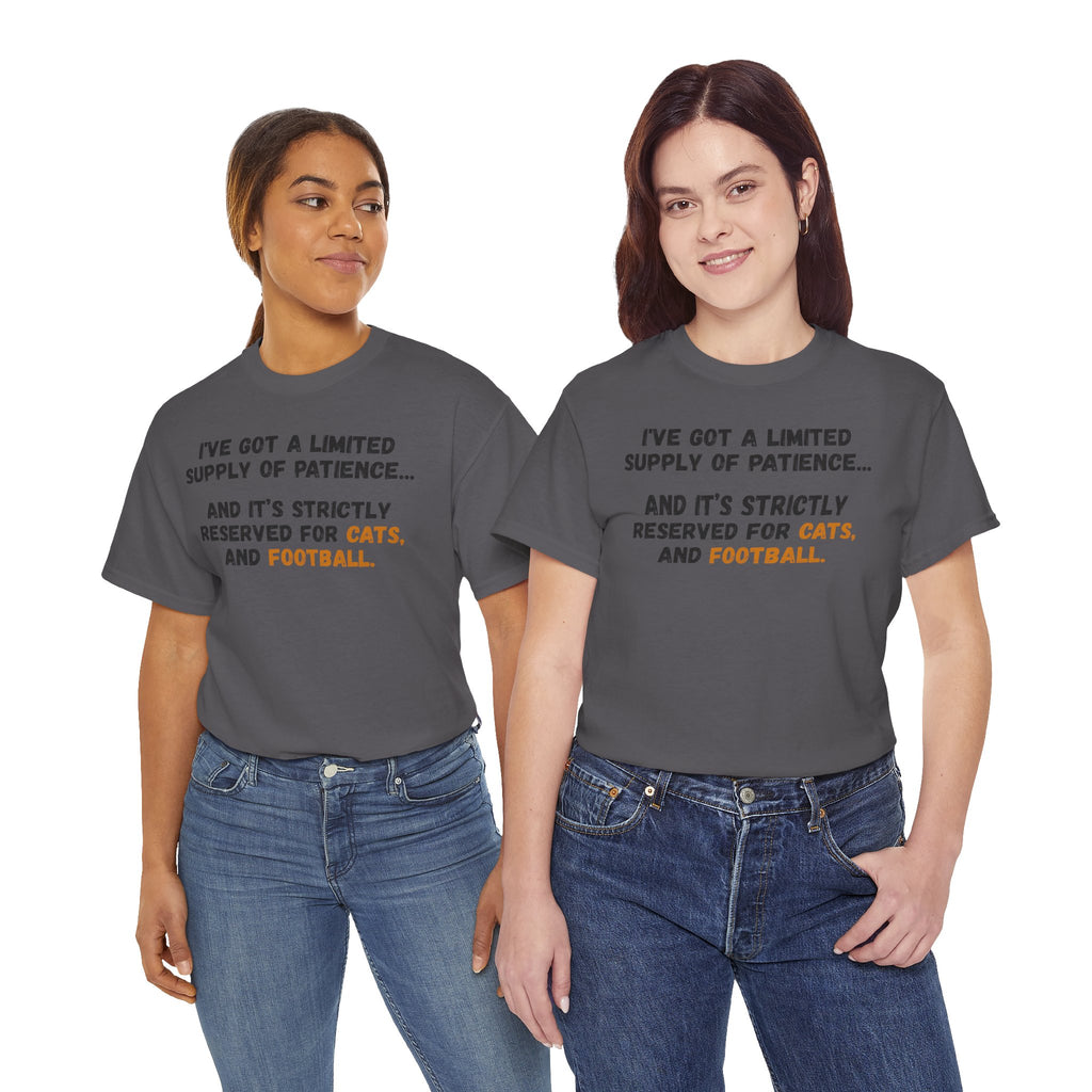 Patience Reserved For Cats and Football T-Shirt