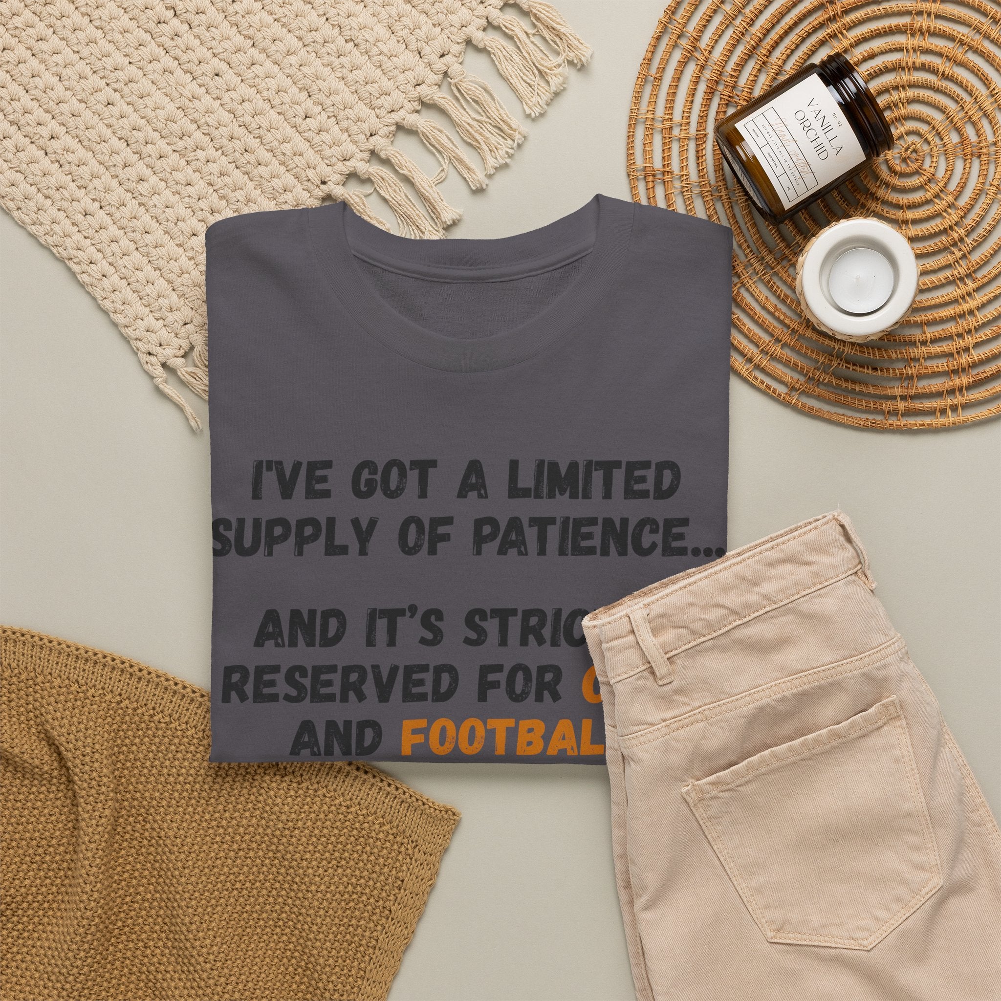 Patience Reserved For Cats and Football T-Shirt