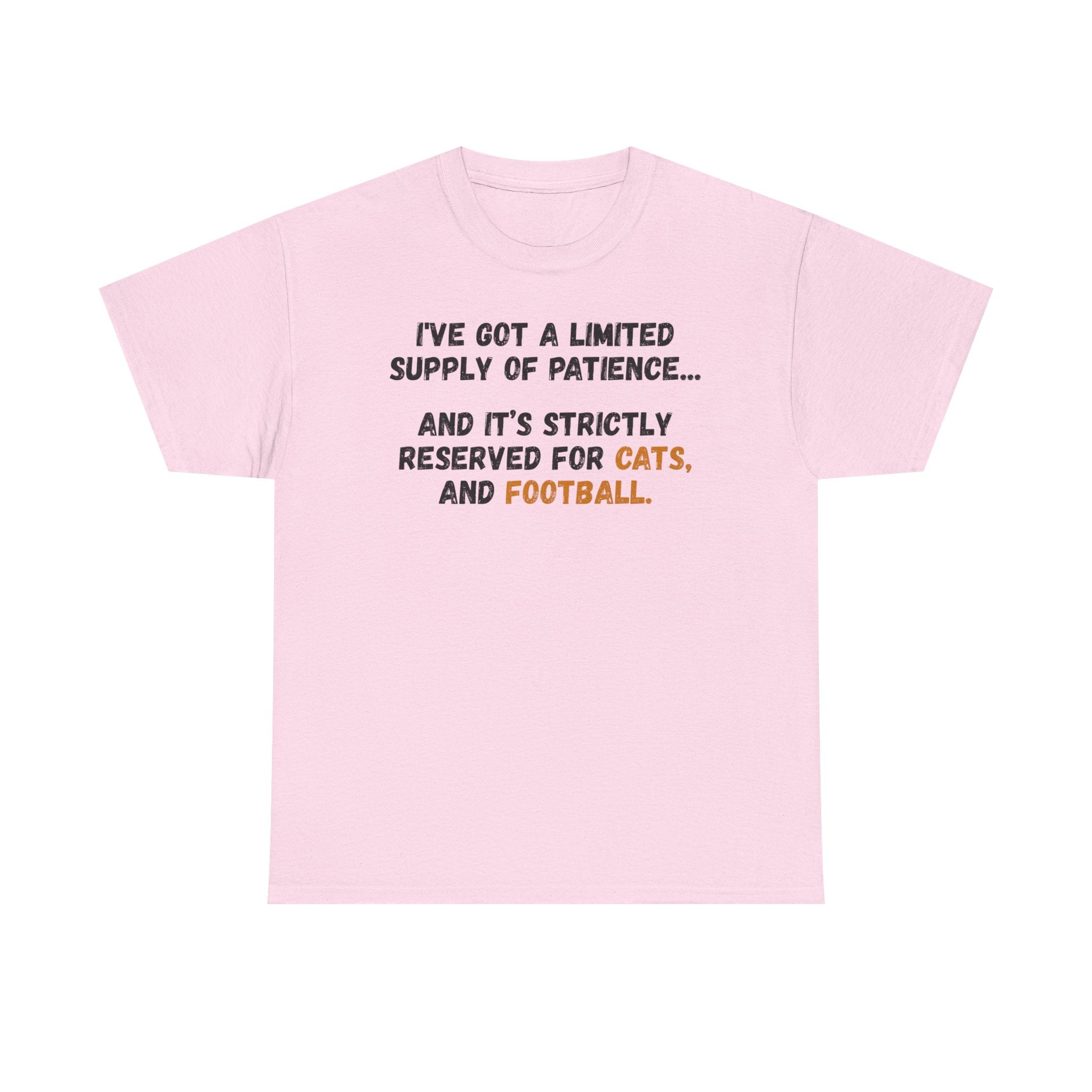 Patience Reserved For Cats and Football T-Shirt