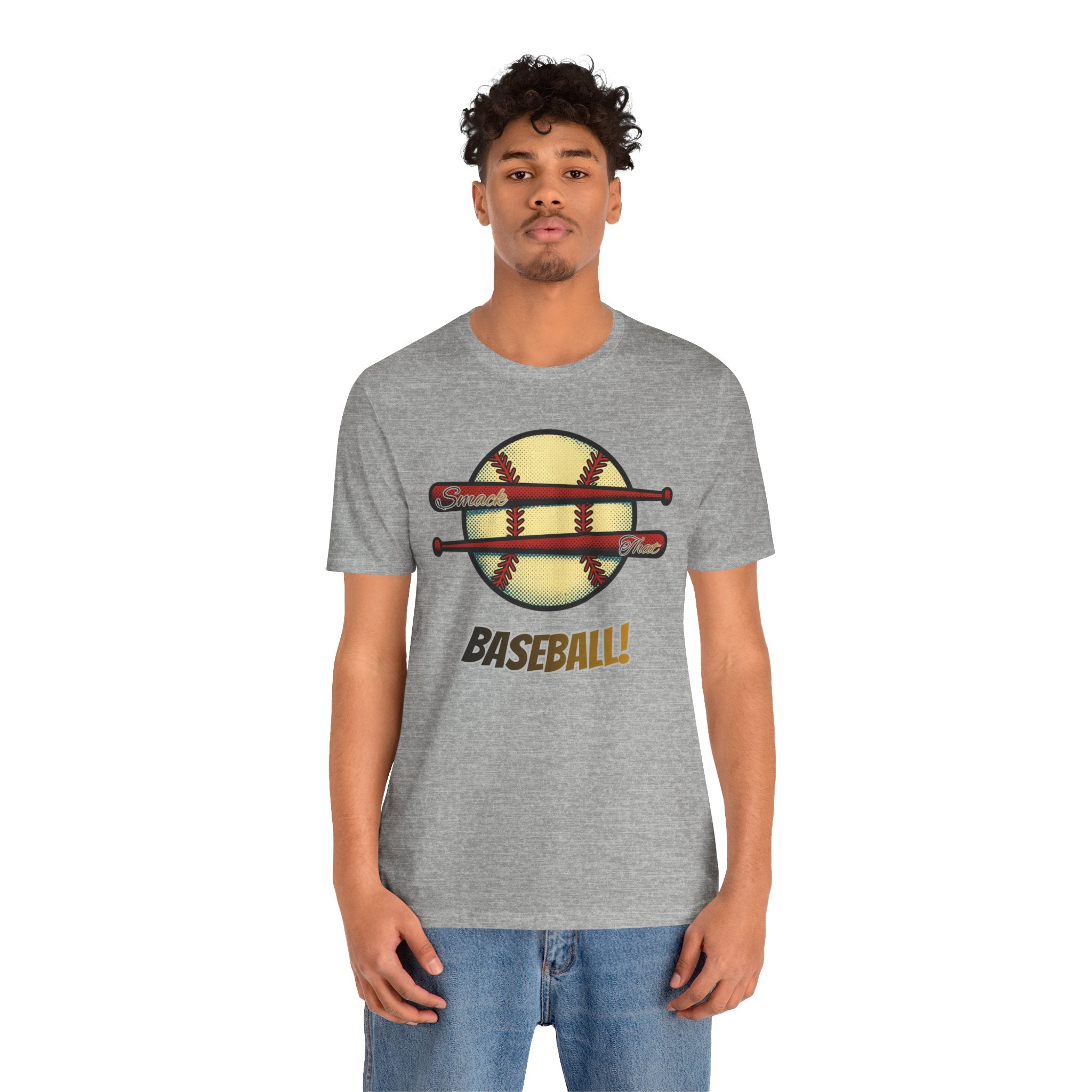 Smack That Baseball Retro Baseball Tee — Bats Graphic Shirt