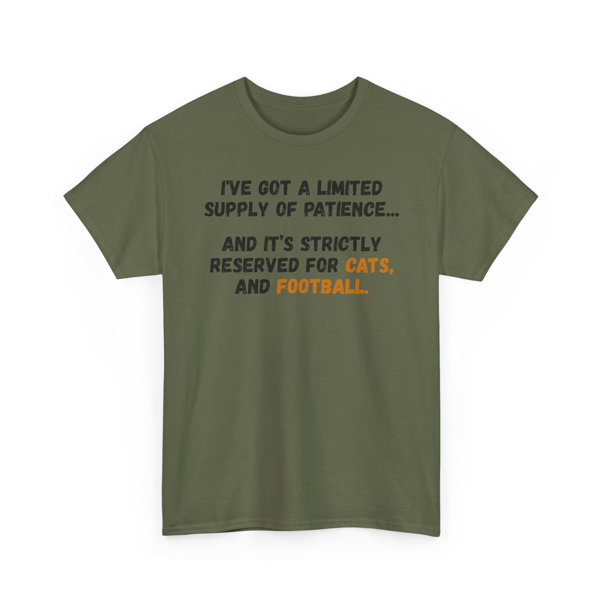 Patience Reserved For Cats and Football T-Shirt