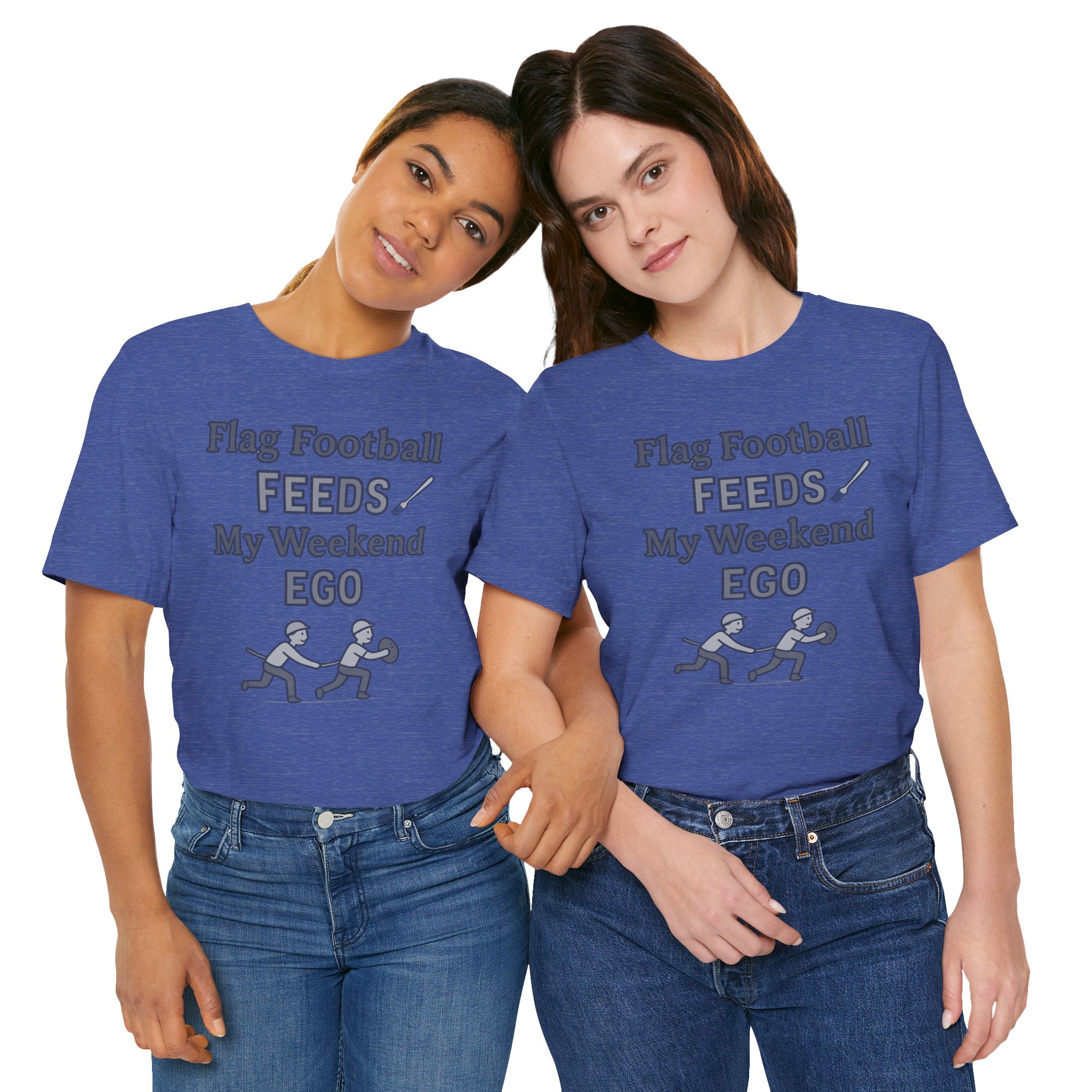 Flag Football Tee — "Flag Football Feeds My Weekend Ego" Casual Sports Shirt