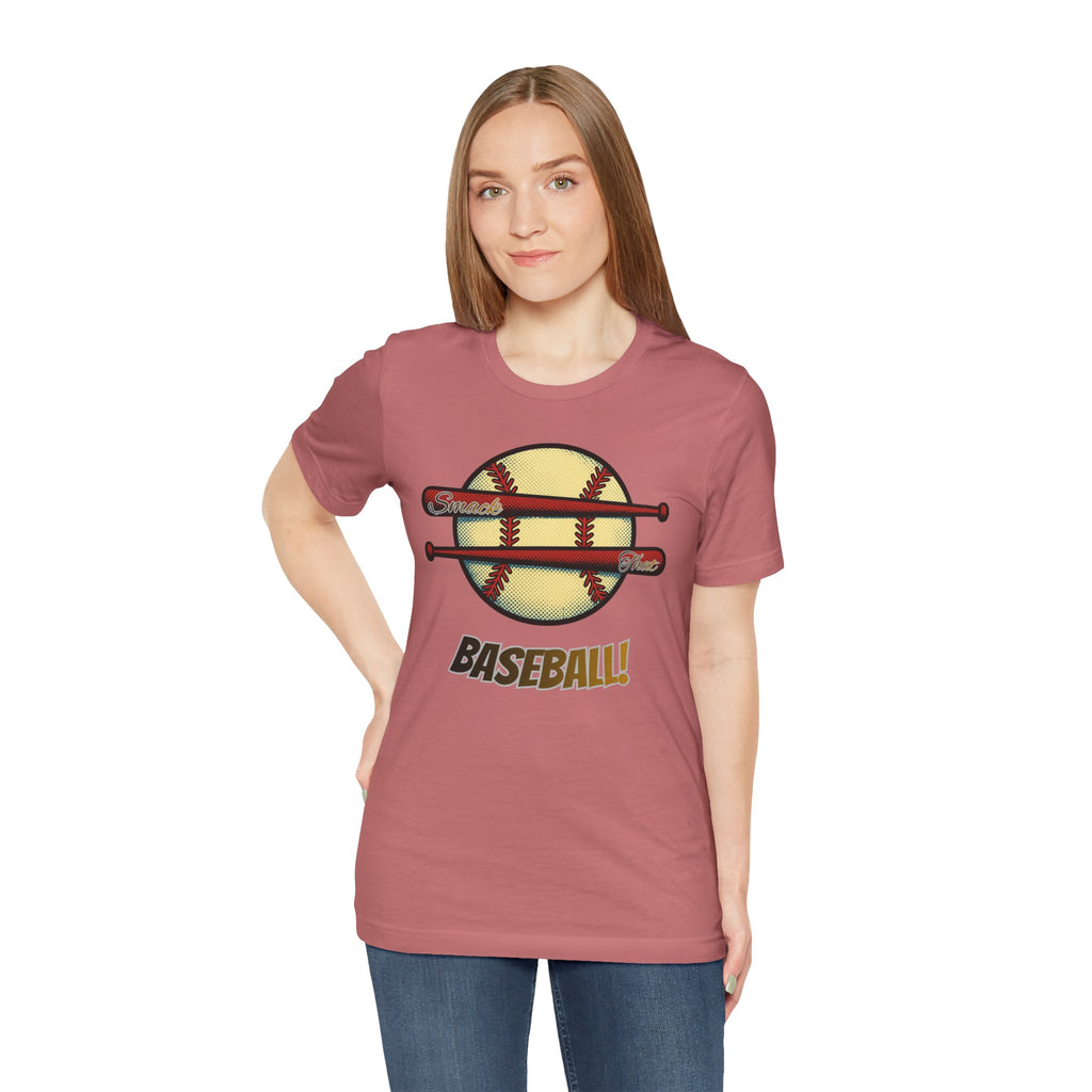 Smack That Baseball Retro Baseball Tee — Bats Graphic Shirt