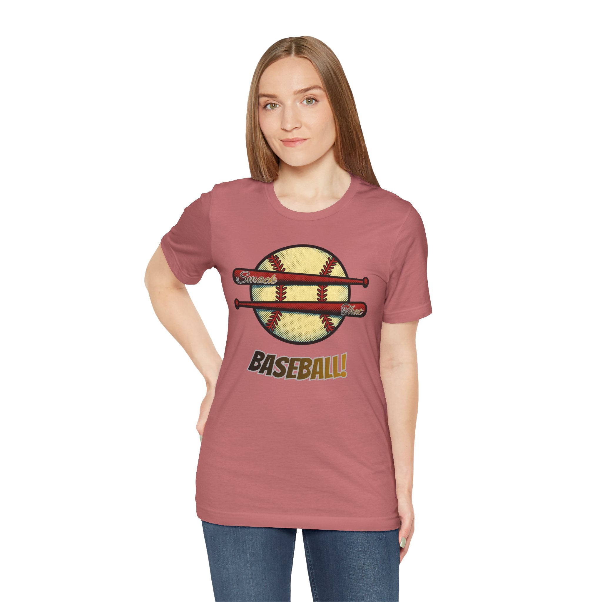 Smack That Baseball Retro Baseball Tee — Bats Graphic Shirt