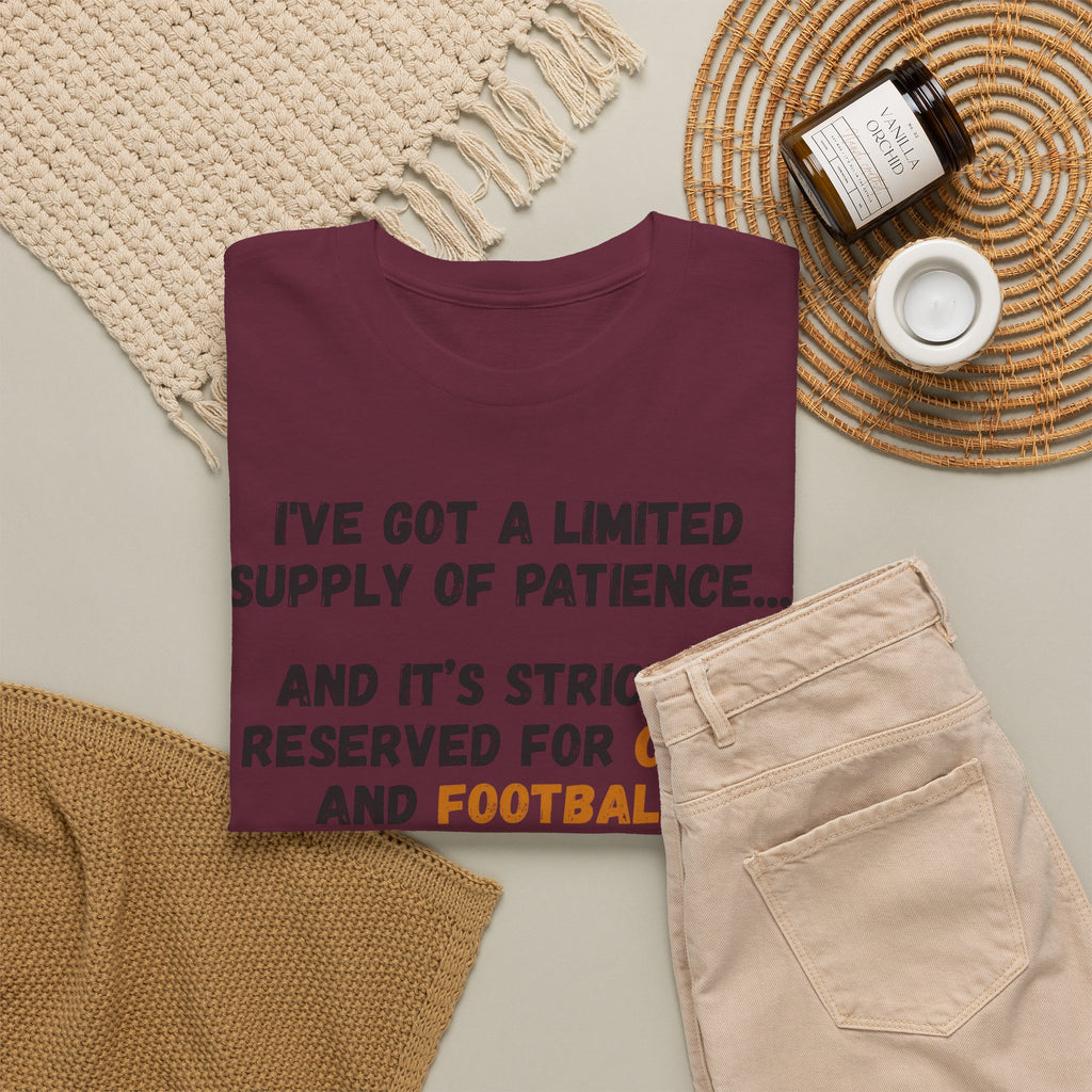 Patience Reserved For Cats and Football T-Shirt