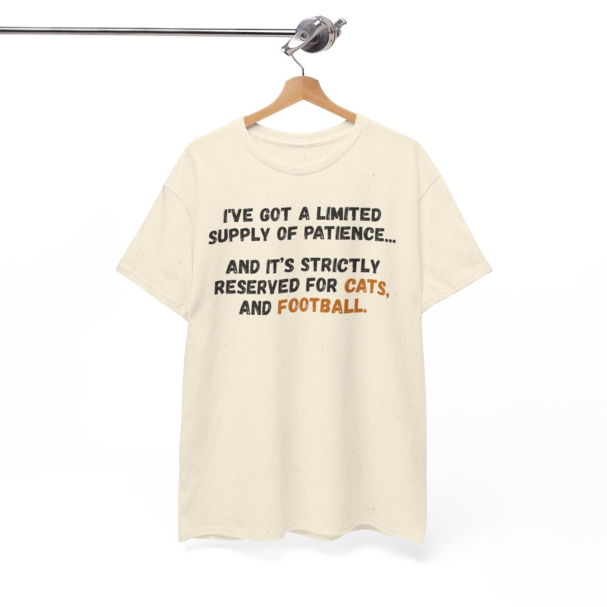 Patience Reserved For Cats and Football T-Shirt