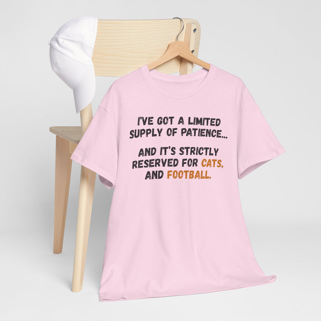 Patience Reserved For Cats and Football T-Shirt