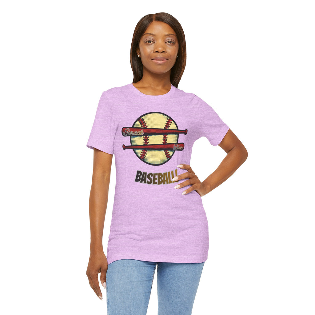 Smack That Baseball Retro Baseball Tee — Bats Graphic Shirt