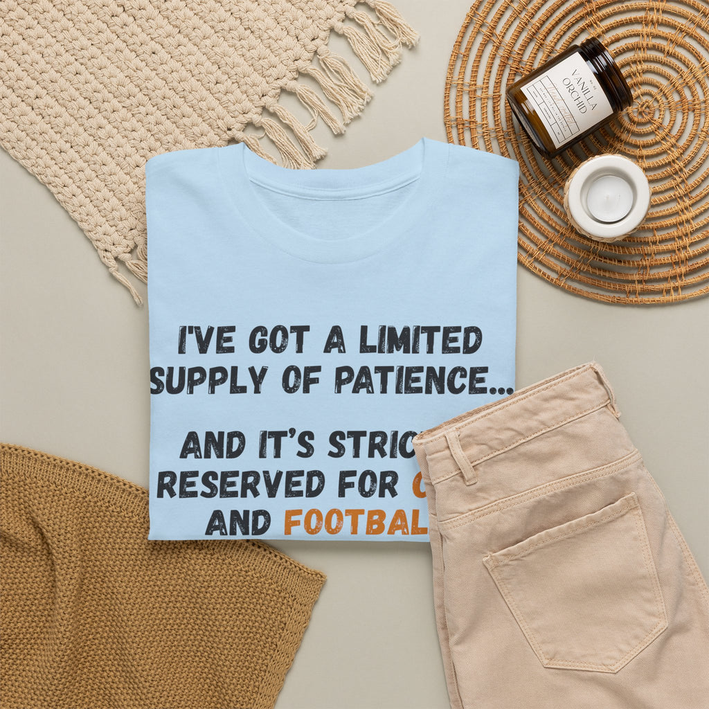 Patience Reserved For Cats and Football T-Shirt