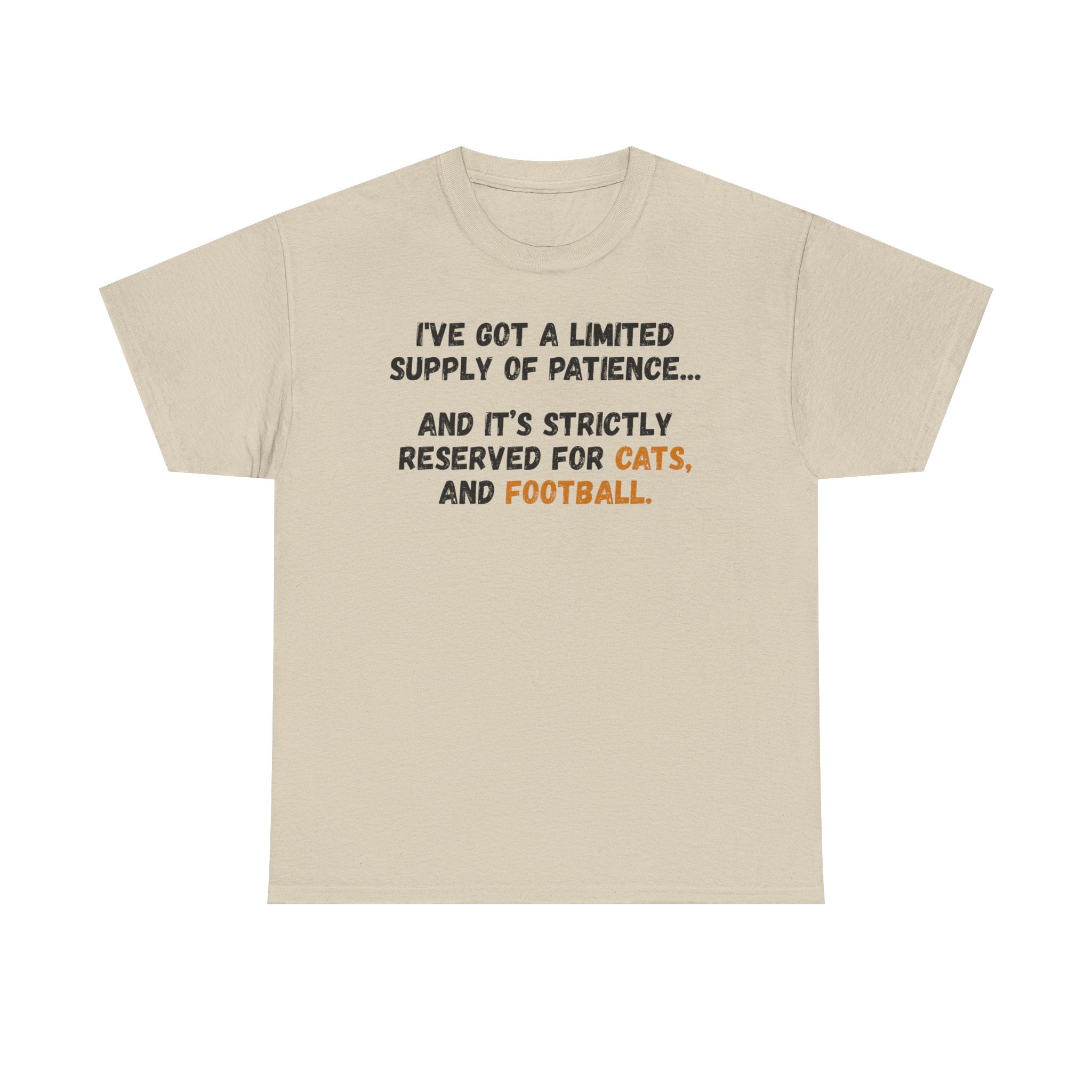 Patience Reserved For Cats and Football T-Shirt