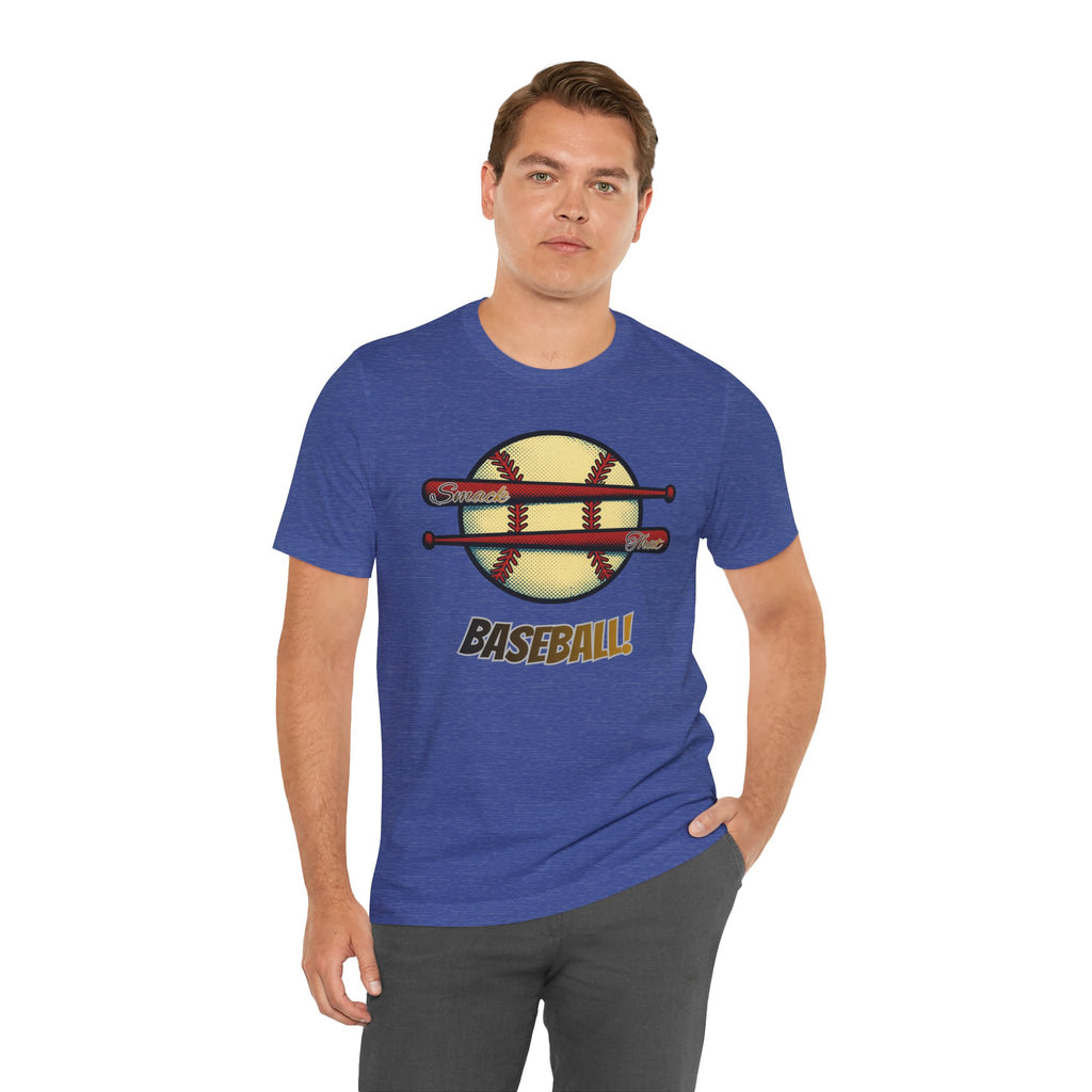 Smack That Baseball Retro Baseball Tee — Bats Graphic Shirt