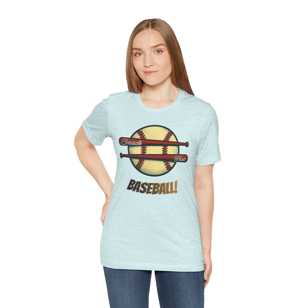 Smack That Baseball Retro Baseball Tee — Bats Graphic Shirt
