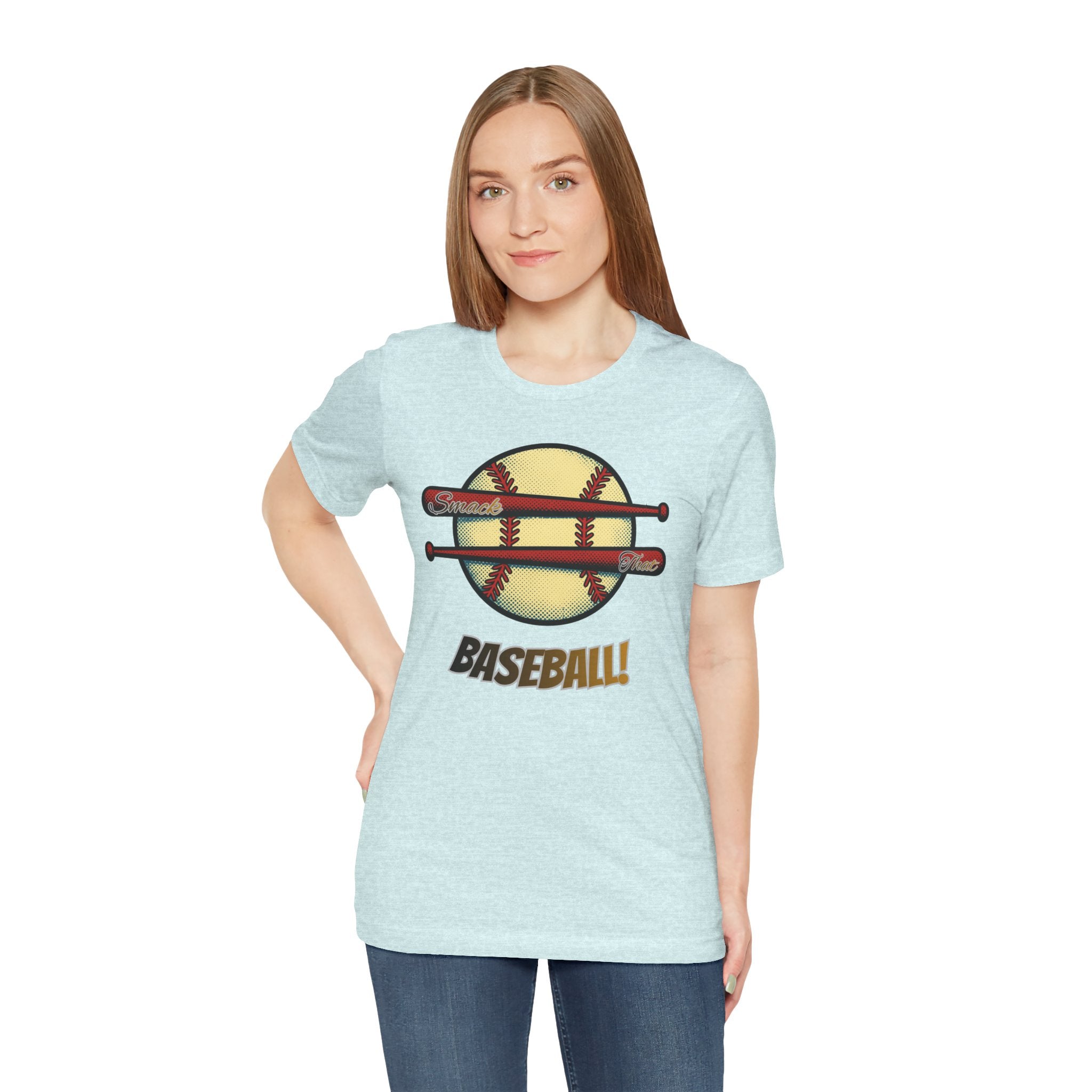 Smack That Baseball Retro Baseball Tee — Bats Graphic Shirt
