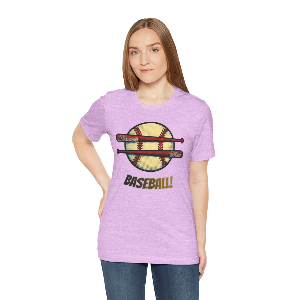 Smack That Baseball Retro Baseball Tee — Bats Graphic Shirt