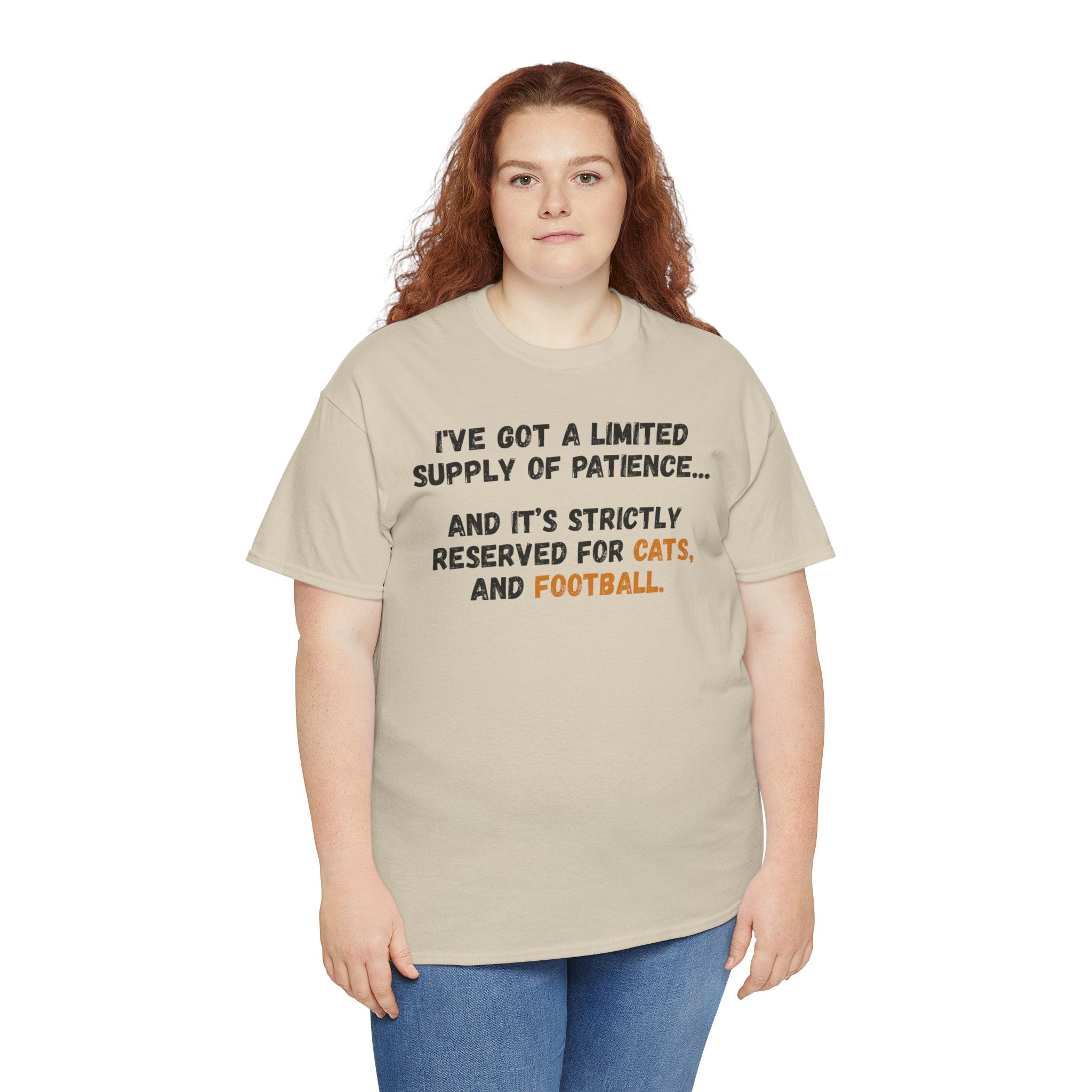 Patience Reserved For Cats and Football T-Shirt