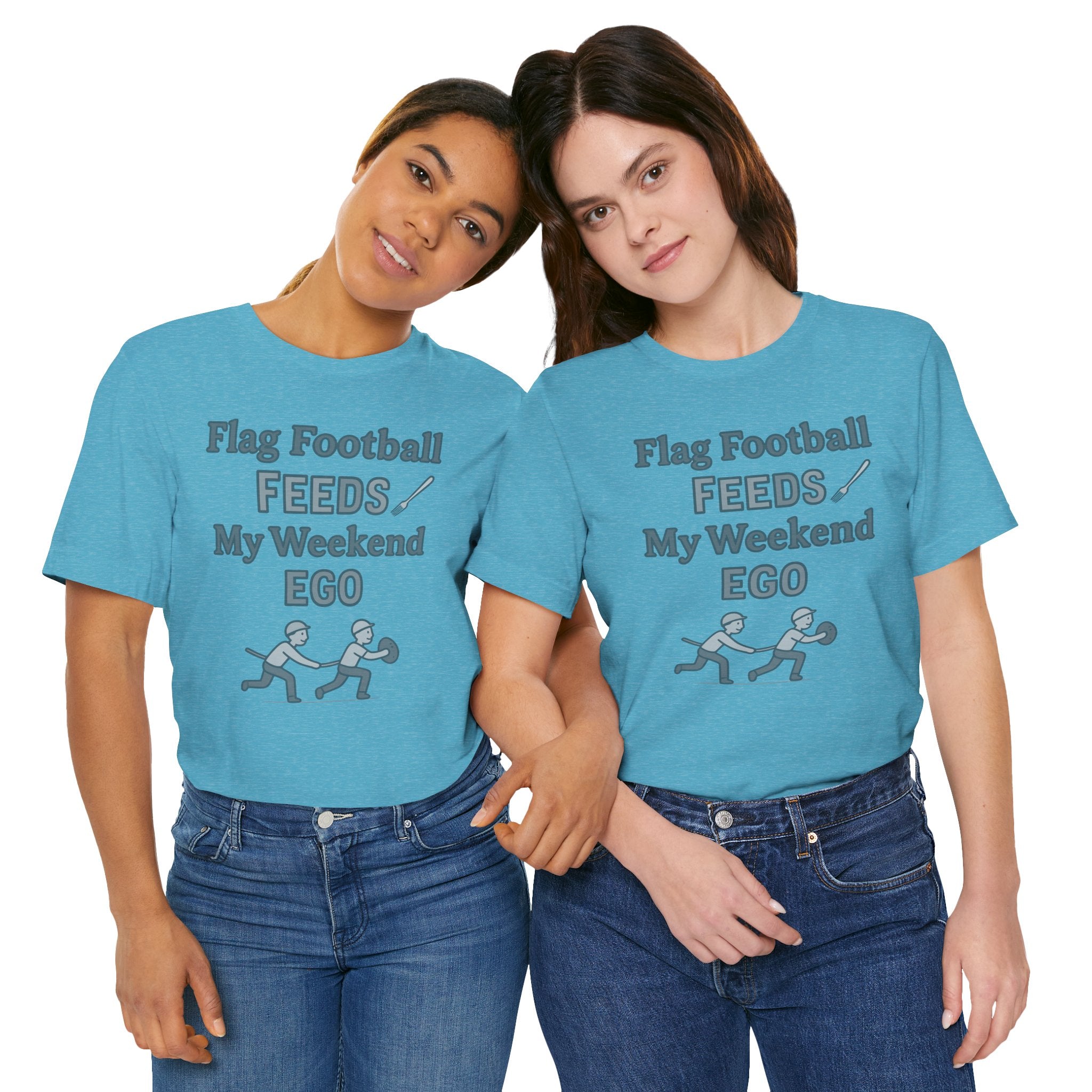Flag Football Tee — "Flag Football Feeds My Weekend Ego" Casual Sports Shirt