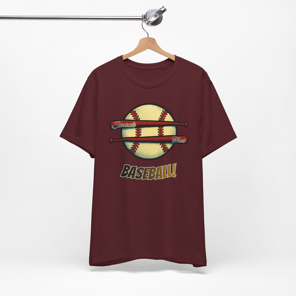 Smack That Baseball Retro Baseball Tee — Bats Graphic Shirt