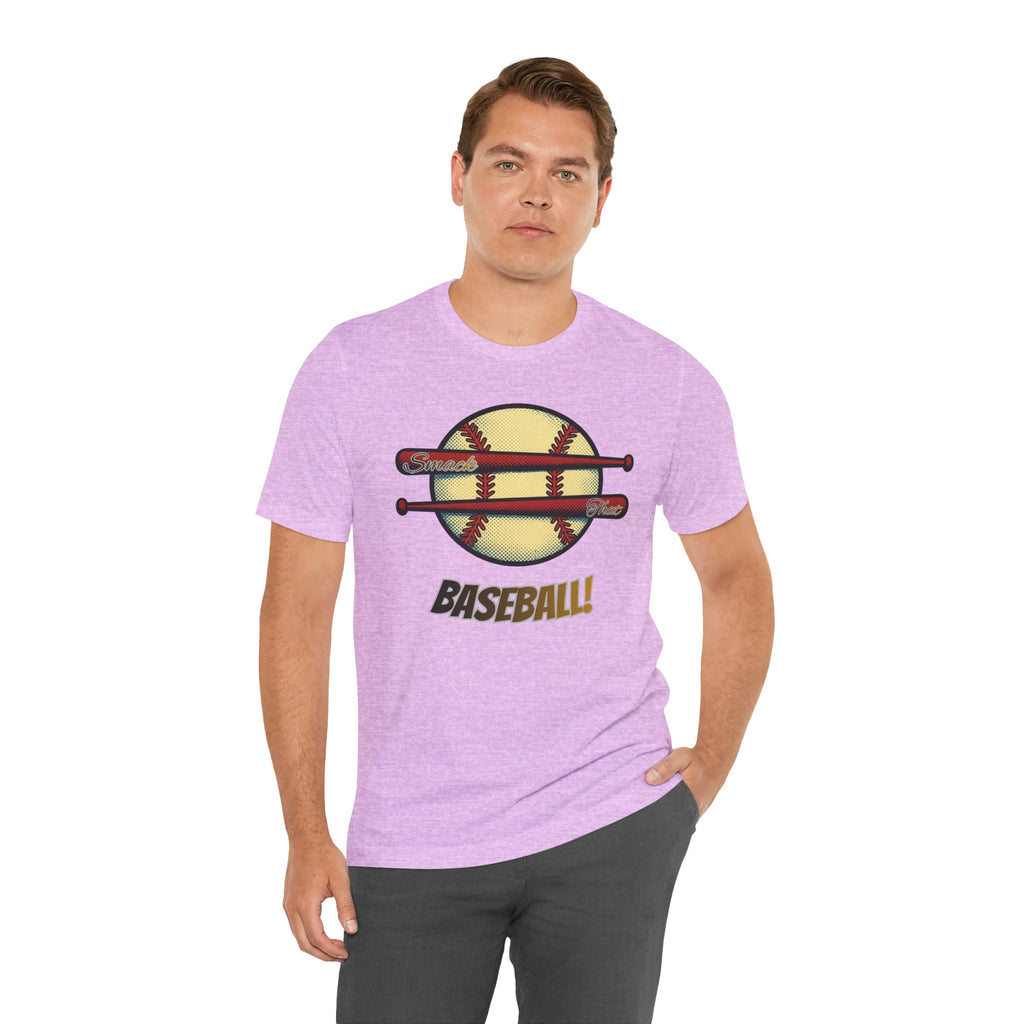 Smack That Baseball Retro Baseball Tee — Bats Graphic Shirt