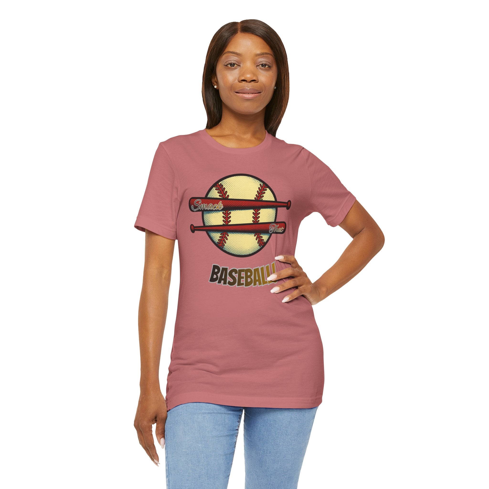 Smack That Baseball Retro Baseball Tee — Bats Graphic Shirt