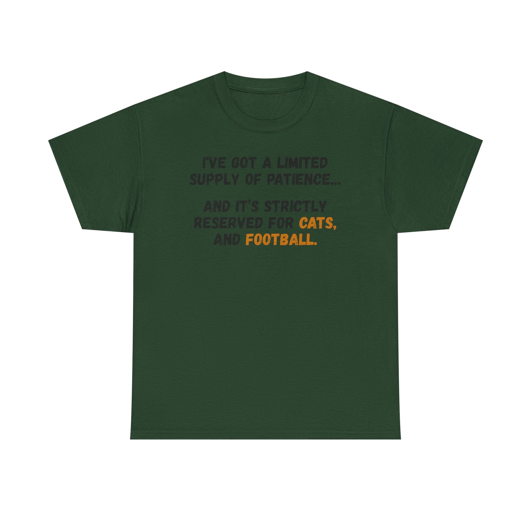 Patience Reserved For Cats and Football T-Shirt