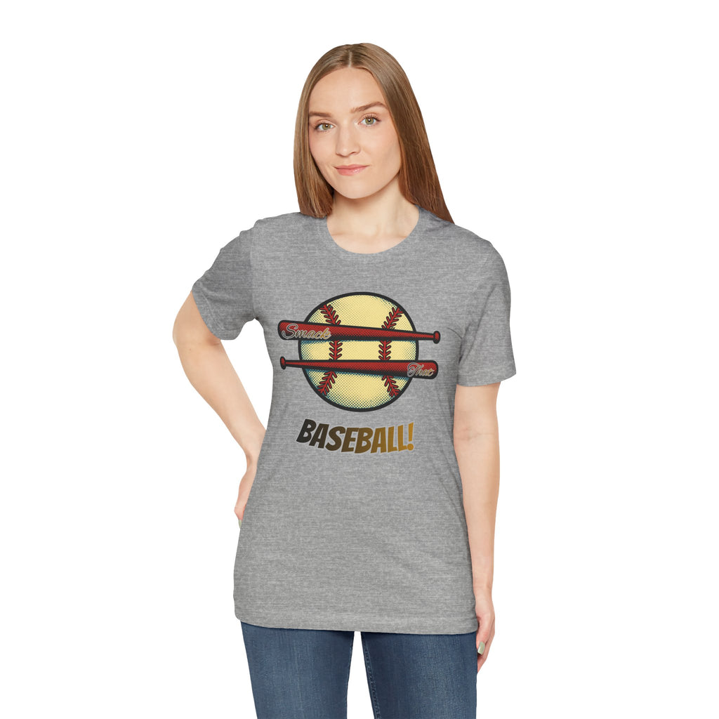 Smack That Baseball Retro Baseball Tee — Bats Graphic Shirt