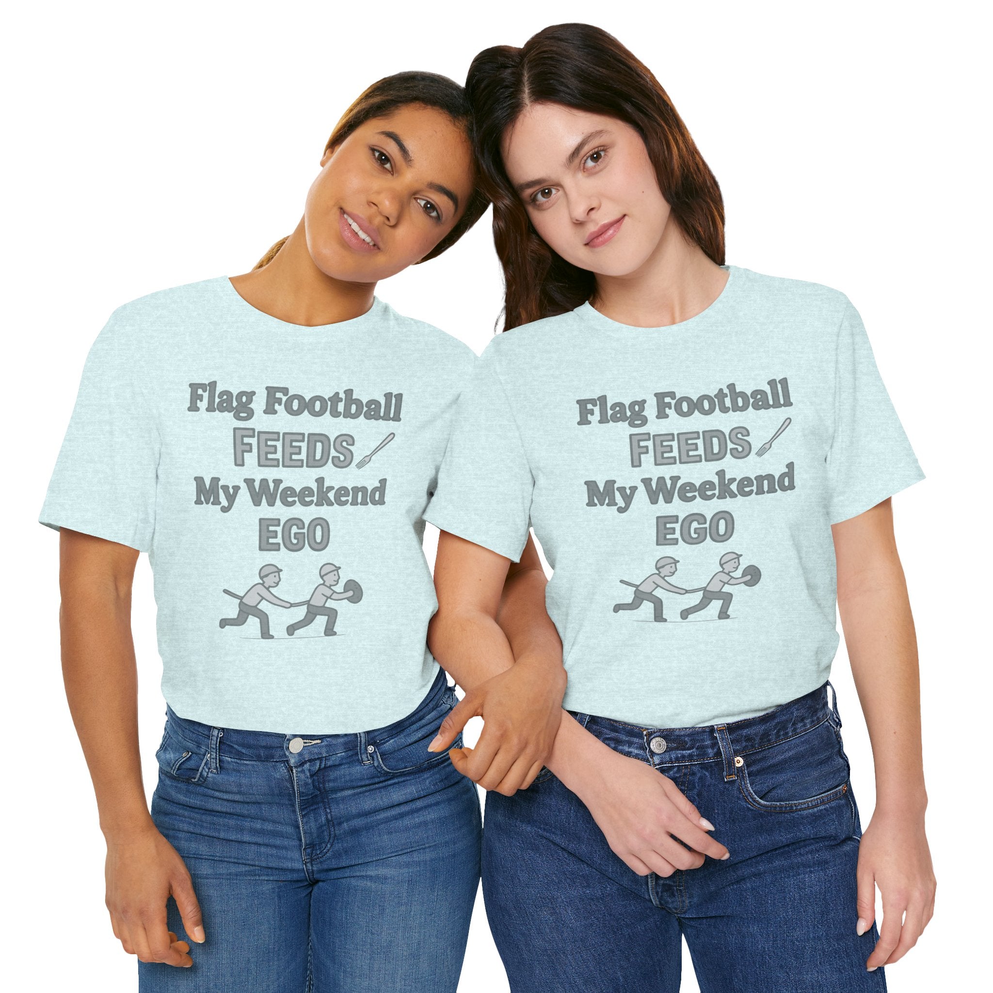 Flag Football Tee — "Flag Football Feeds My Weekend Ego" Casual Sports Shirt