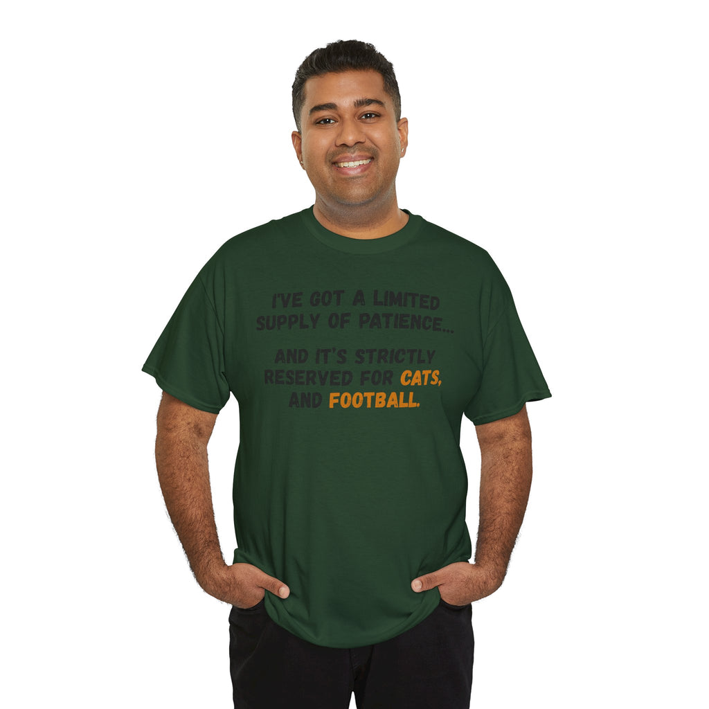 Patience Reserved For Cats and Football T-Shirt