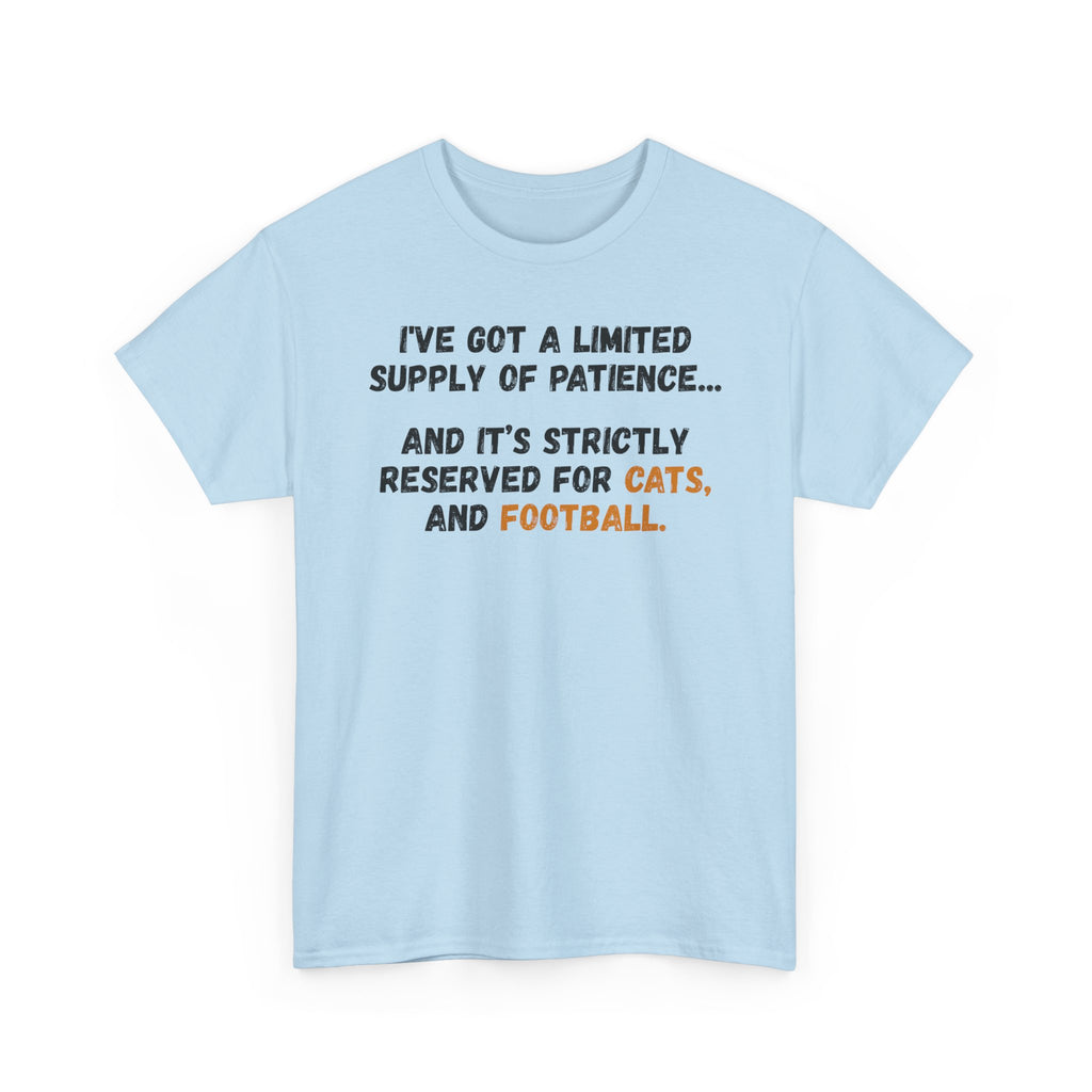 Patience Reserved For Cats and Football T-Shirt