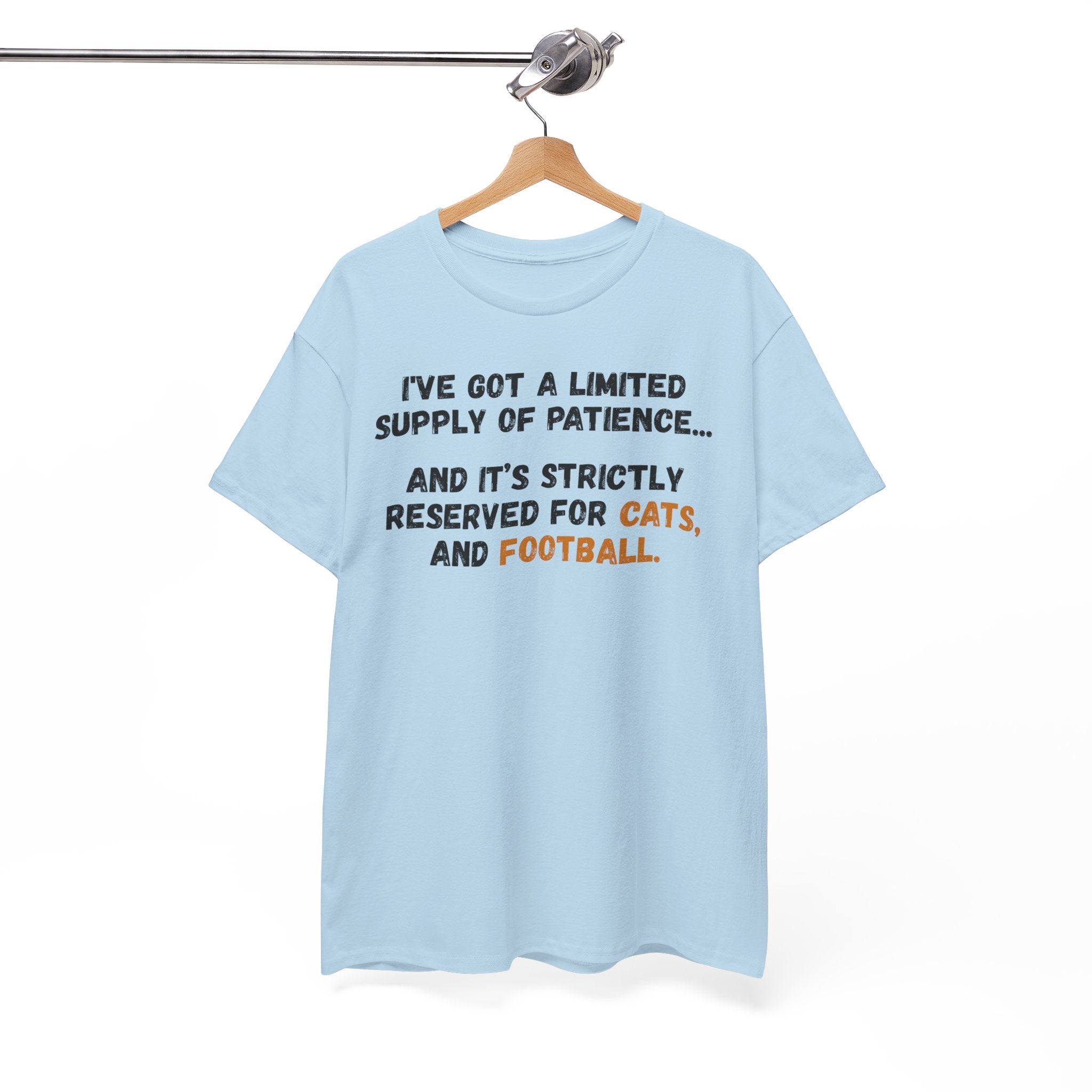 Patience Reserved For Cats and Football T-Shirt