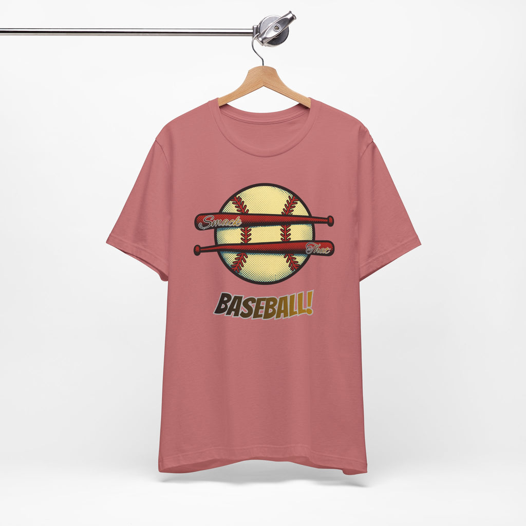 Smack That Baseball Retro Baseball Tee — Bats Graphic Shirt