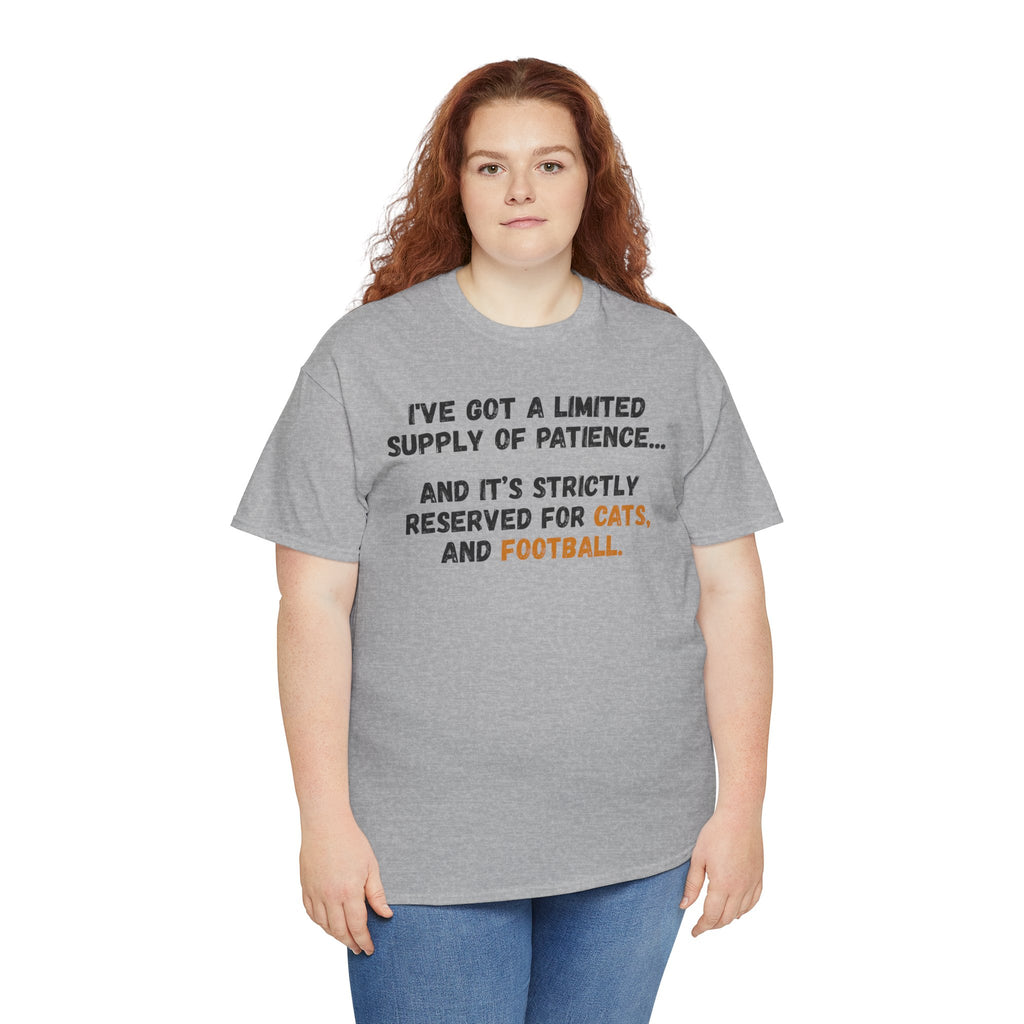 Patience Reserved For Cats and Football T-Shirt
