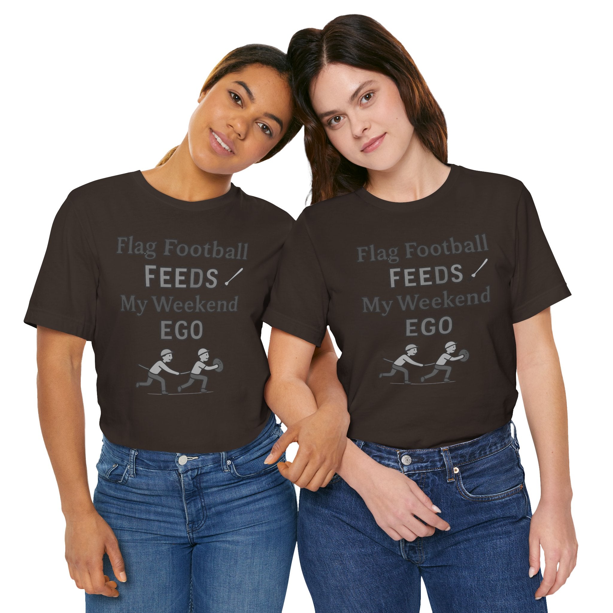 Flag Football Tee — "Flag Football Feeds My Weekend Ego" Casual Sports Shirt
