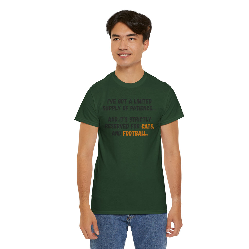 Patience Reserved For Cats and Football T-Shirt
