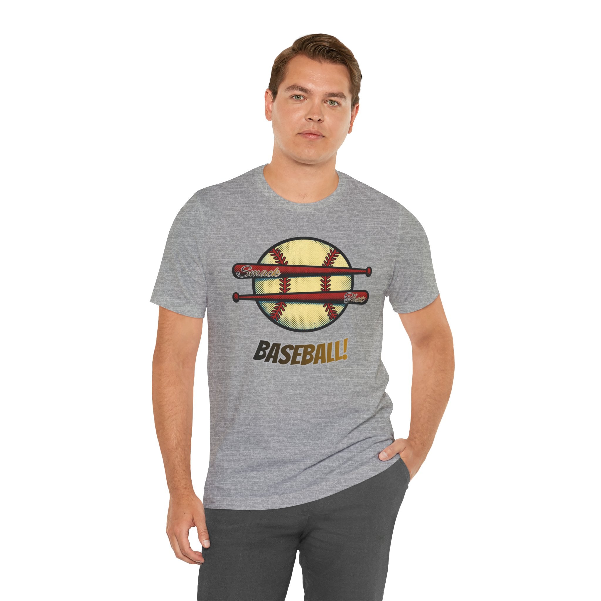 Smack That Baseball Retro Baseball Tee — Bats Graphic Shirt