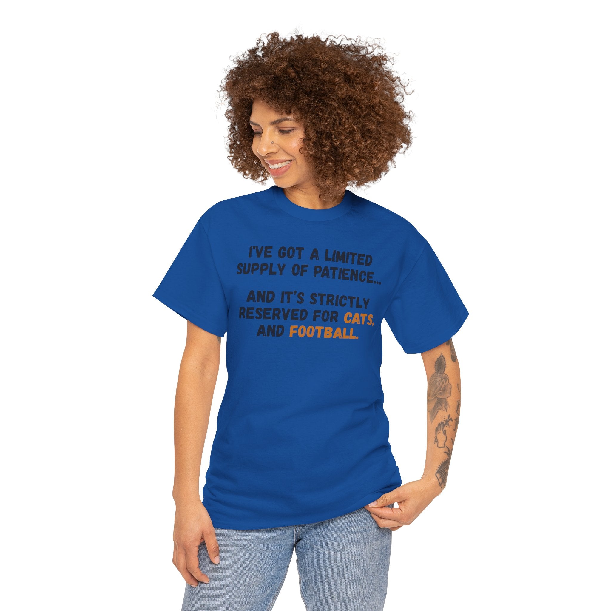 Patience Reserved For Cats and Football T-Shirt