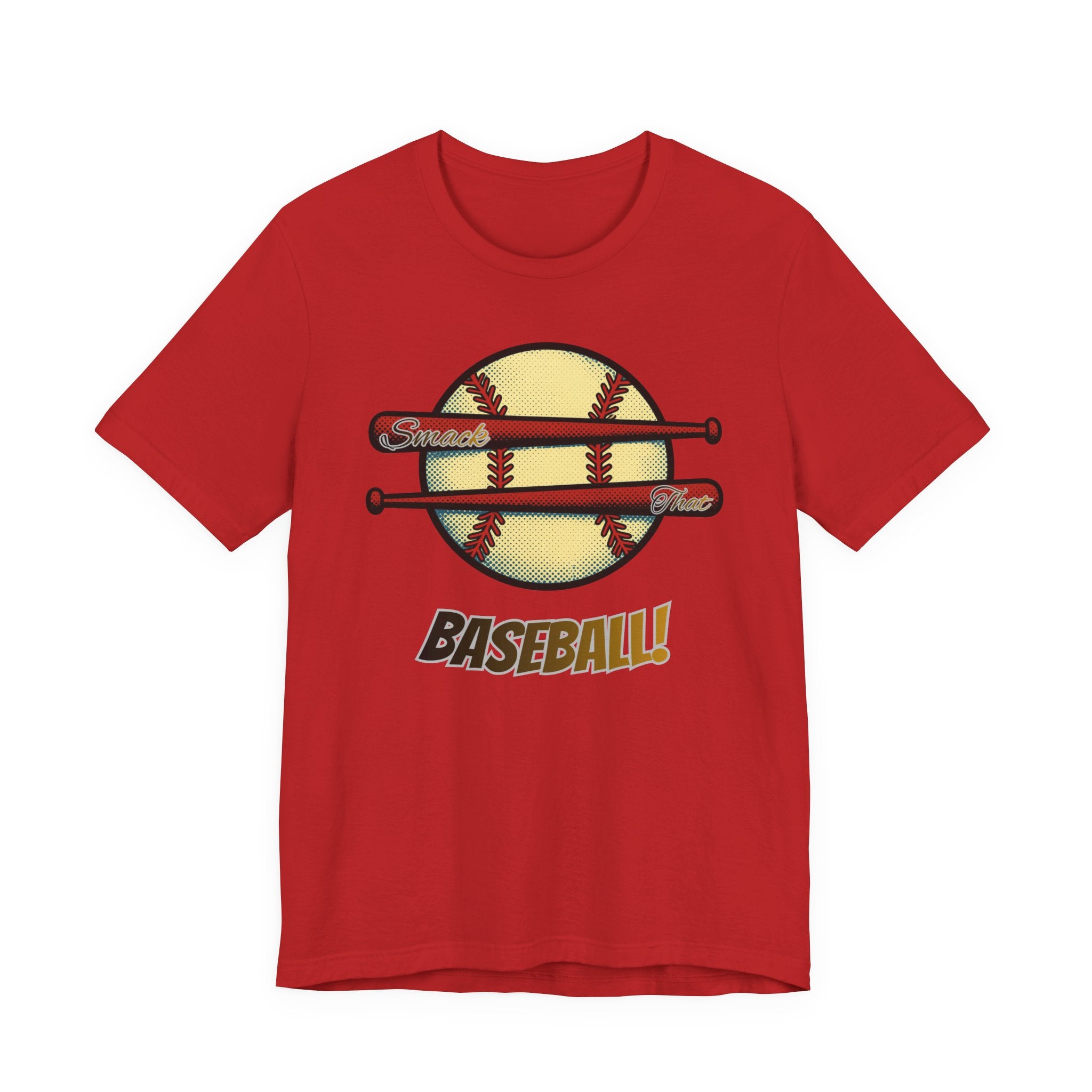 Smack That Baseball Retro Baseball Tee — Bats Graphic Shirt