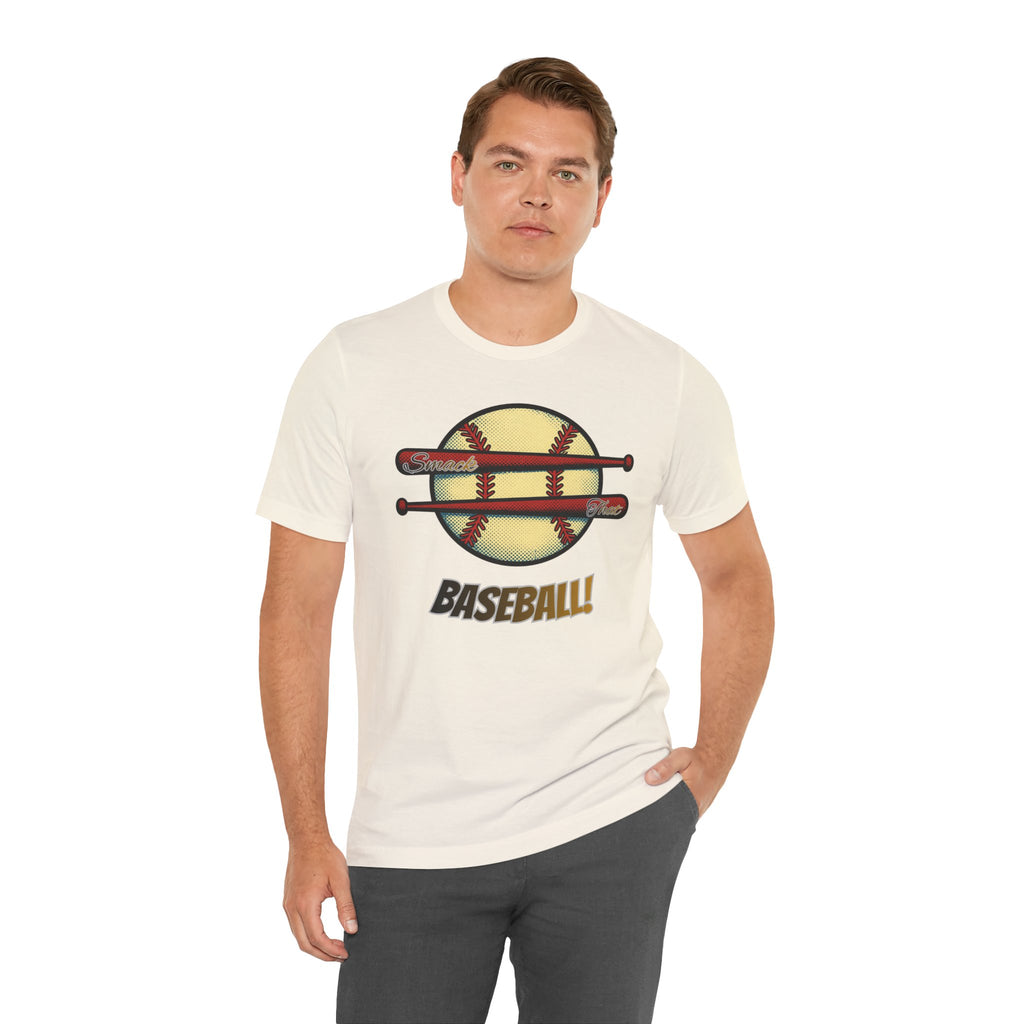 Smack That Baseball Retro Baseball Tee — Bats Graphic Shirt