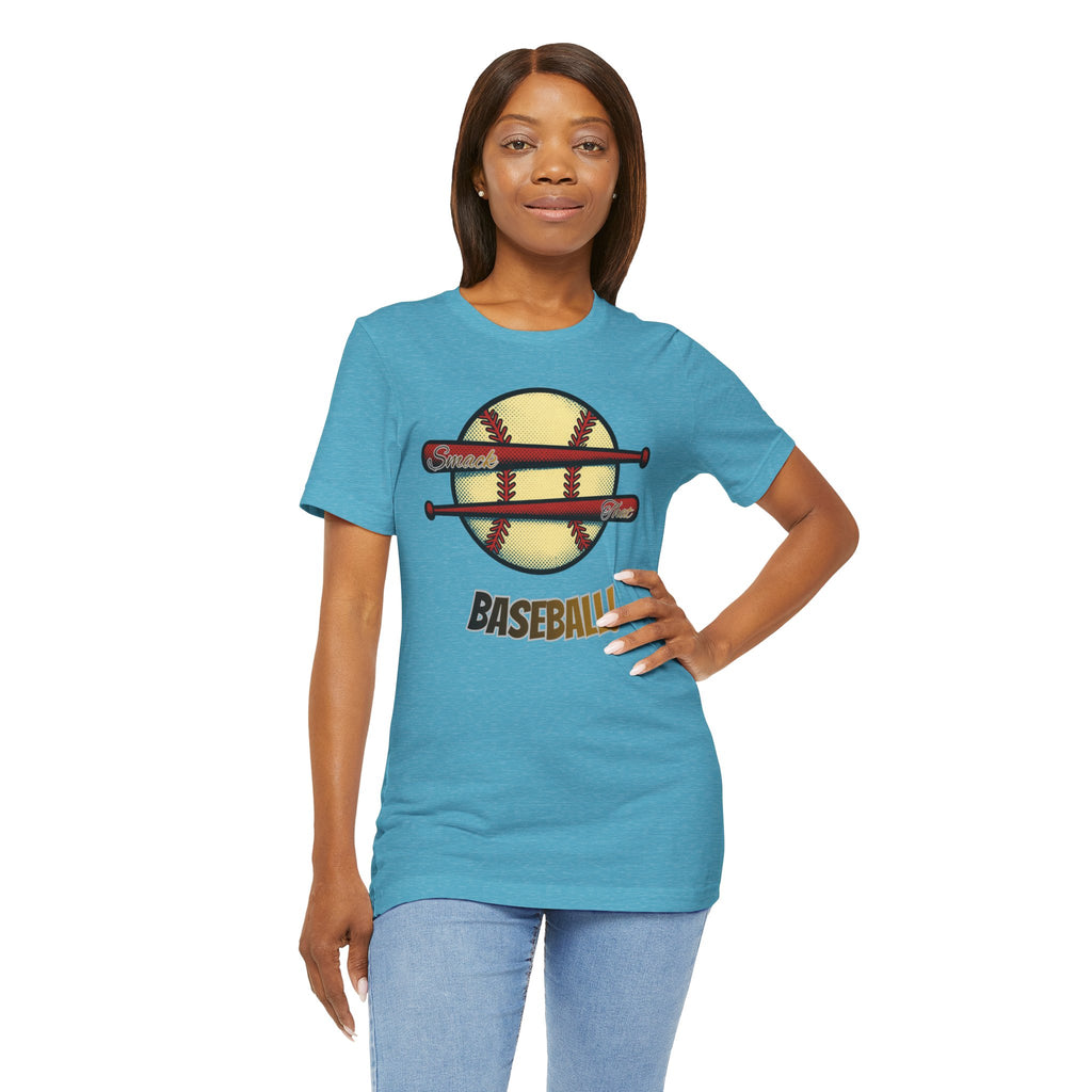 Smack That Baseball Retro Baseball Tee — Bats Graphic Shirt