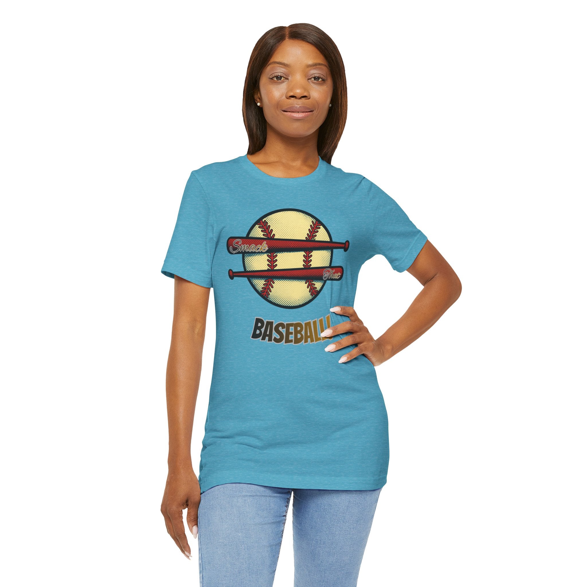 Smack That Baseball Retro Baseball Tee — Bats Graphic Shirt