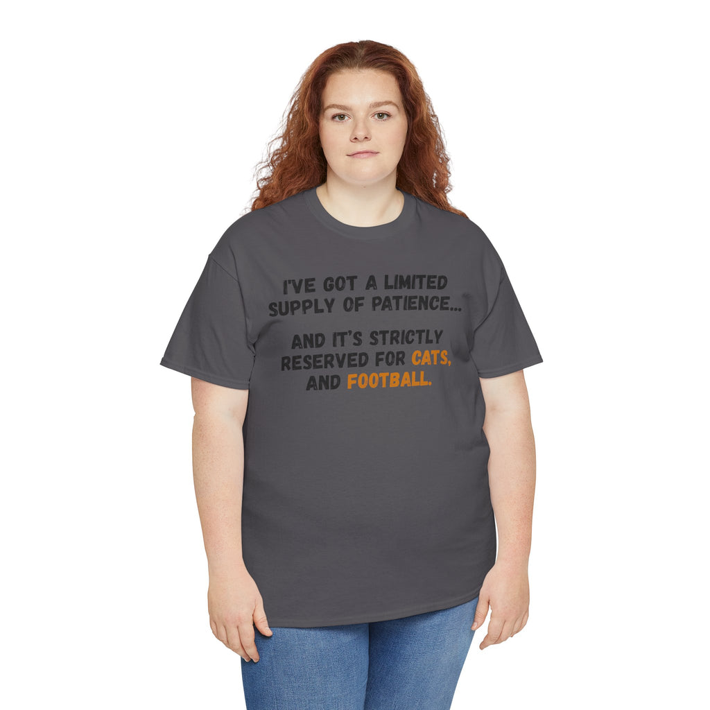 Patience Reserved For Cats and Football T-Shirt