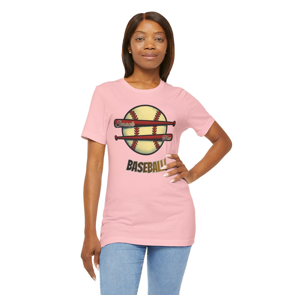 Smack That Baseball Retro Baseball Tee — Bats Graphic Shirt