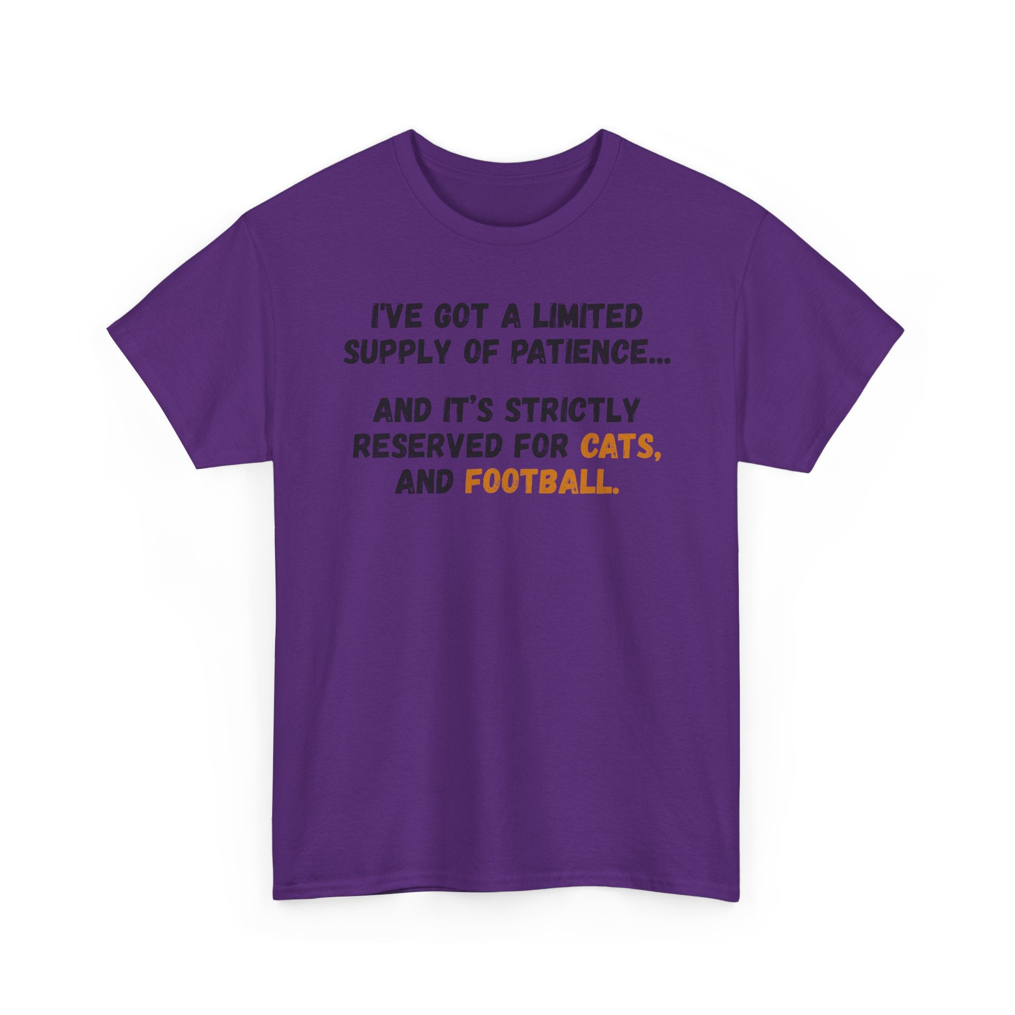 Patience Reserved For Cats and Football T-Shirt
