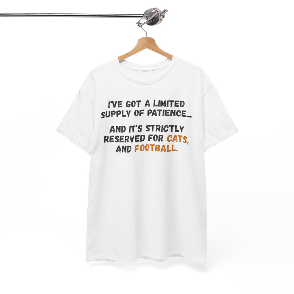 Patience Reserved For Cats and Football T-Shirt