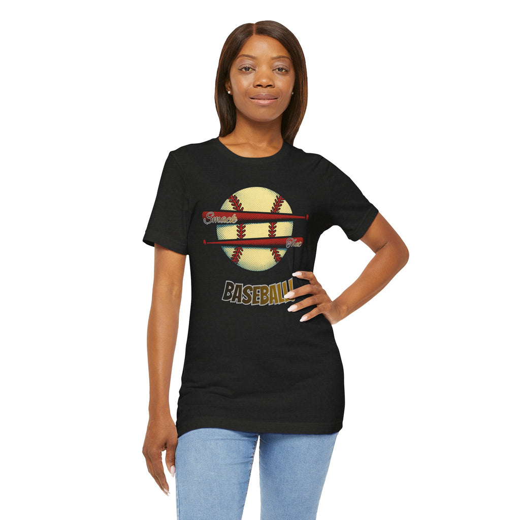 Smack That Baseball Retro Baseball Tee — Bats Graphic Shirt