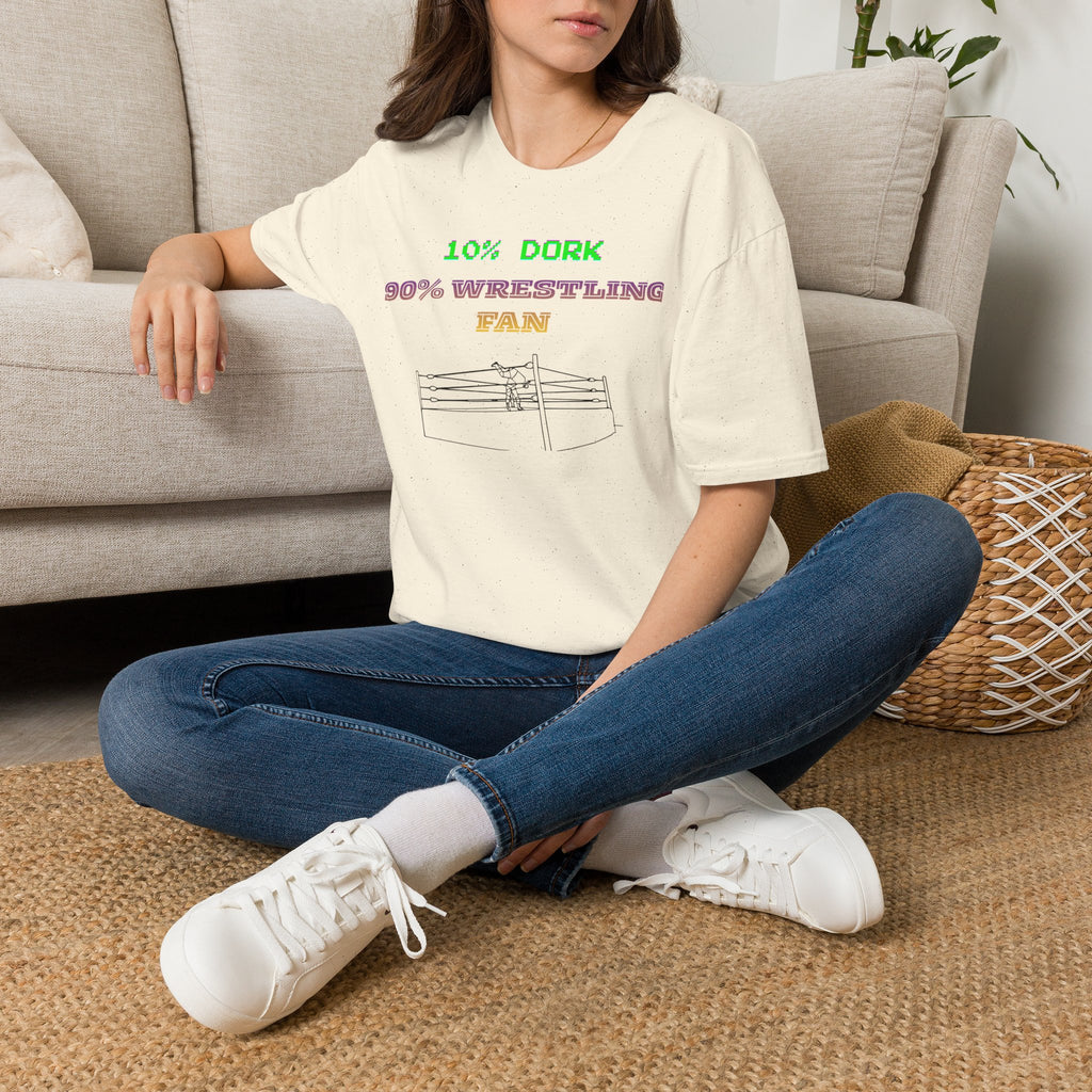 Wrestling Fan T-Shirt — "10% Dork 90% Wrestling Fan" Retro Ring Design