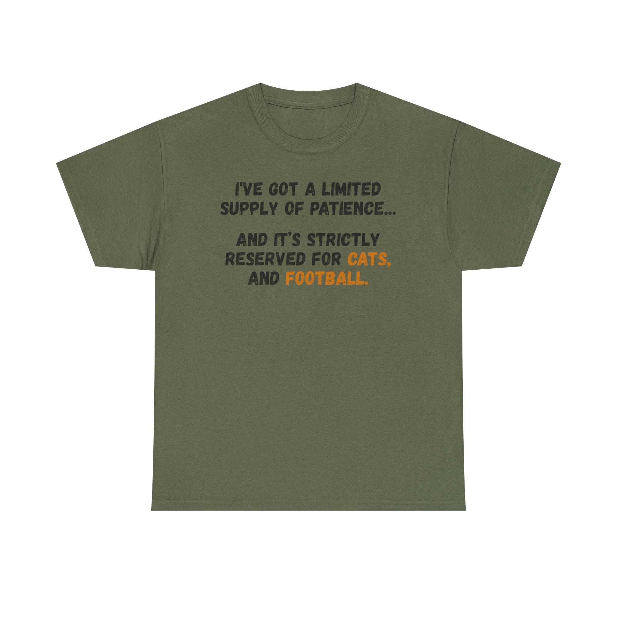 Patience Reserved For Cats and Football T-Shirt