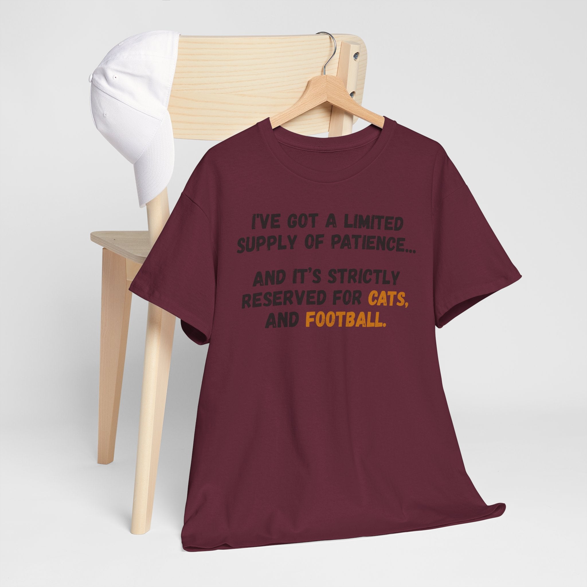 Patience Reserved For Cats and Football T-Shirt