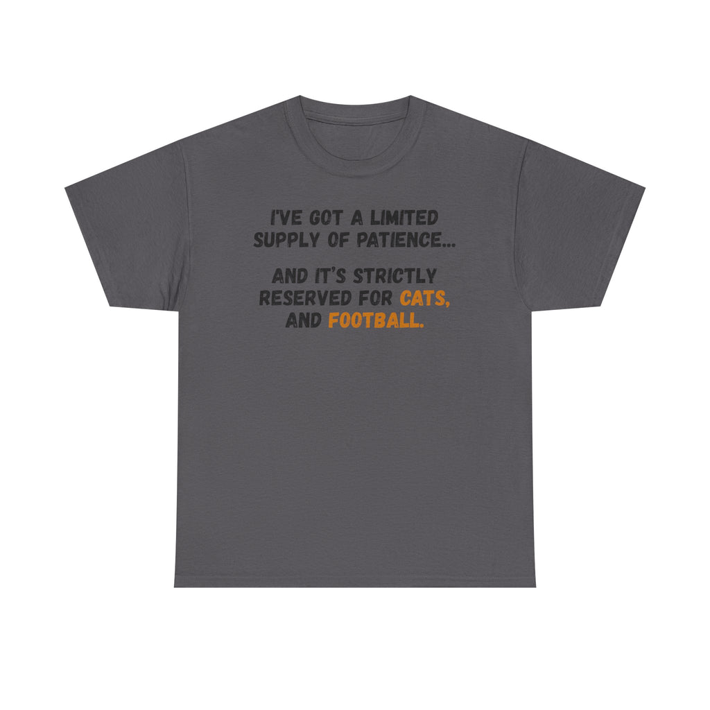 Patience Reserved For Cats and Football T-Shirt