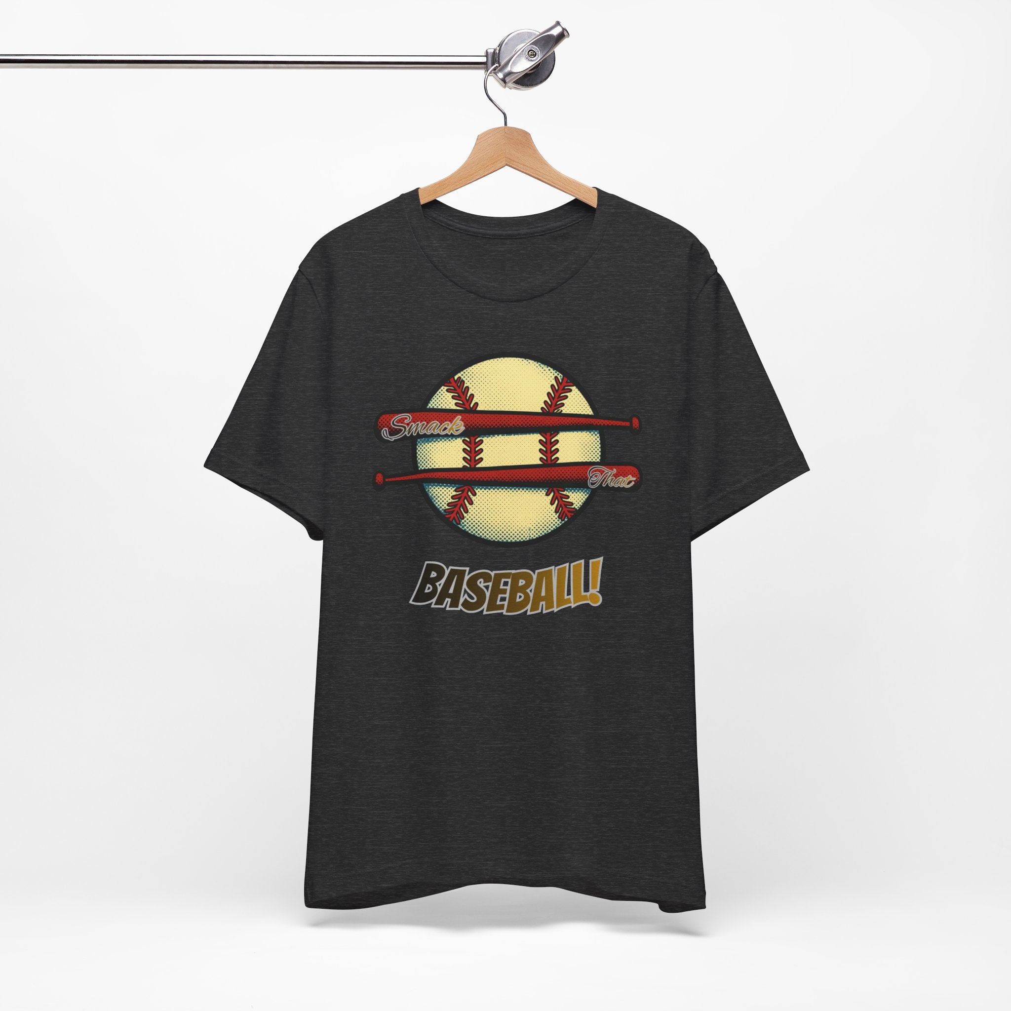 Smack That Baseball Retro Baseball Tee — Bats Graphic Shirt